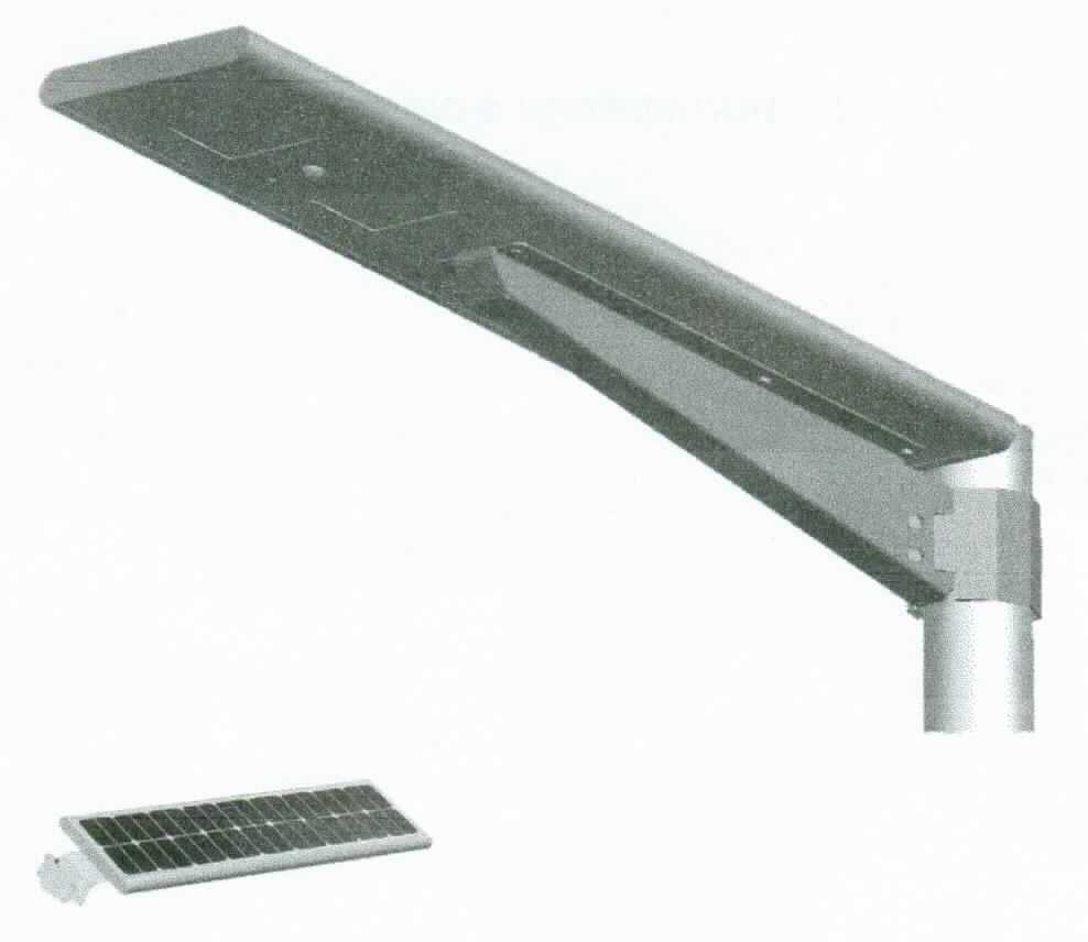 Bei der als "LED-Solarleuchte" bezeichneten Ware, siehe Abbildung, handelt es sich um eine elektrische Leuchte, im Wesentlichen bestehend aus:
- einem Lampengehäuse aus Aluminium,
- integrierten Leuchtmittel (Leuchtdioden),
- elektrischen und elektronischen Bauteilen (Solarmodul, Steuerung, Energiespeicher, Verkabelung usw.) und
- einer Mastbefestigung.

Die Leuchte in Form einer Mastansatzleuchte ist - nach Montage an einem Mast (ca. 4,5 bis 6 m) - zur Flächenbeleuchtung im Außenbereich (z.B. für Straßen, Plätze, Parkplätze, Raststätten, Baustellen u. dgl.) bestimmt. Die Leuchte weist ohne Mast bereits die wesentlichen Merkmale einer fertigen Leuchte auf. 

Allgemeine technische Daten (lt. Antrag, auszugsweise)
- Abmessungen: 1300 x 325 x 43 mm 
- Leuchtmittel: 20 Watt LED
- Lichtstrom: 450 bis 2.400 Lumen
- Farbtemperatur 6.000 bis 6.500 Kelvin
- Schutzklasse: IP65
- Lichtstreuwinkel: 120 Grad

Das Erzeugnis ist als "elektrischer Beleuchtungskörper, anderweit weder genannt noch inbegriffen, nicht von den Unterpositionen (HS) 9405 10 bis 9405 30 und der Unterposition (KN) 9405 4010 erfasst, aus anderen Stoffen als Kunststoff, von der mit Leuchtdioden verwendeten Art, keine Ware der Unterposition (TARIC) 9405 4099 07, nicht handgearbeitet" einzureihen.