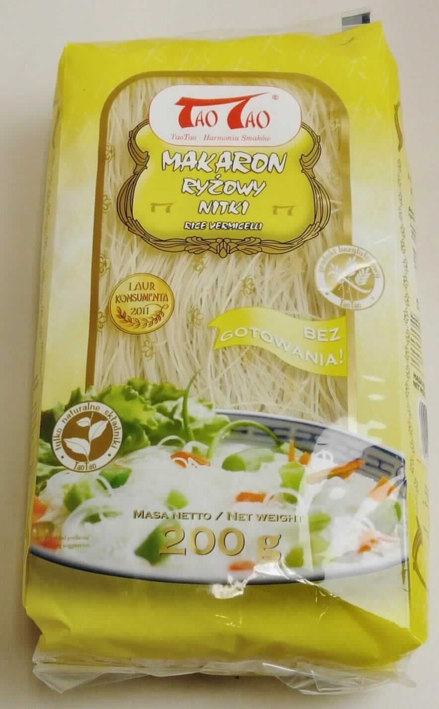Reis Sticks

Antragsangaben:
REIS STICKS / RICE VERMICELLI / MAKARON RYZOWY NITKI 
Inhaltsstoffe: 
Reismehl 92 %, Wasser 8 %; 
Herstellungsverfahren: 1. Reis Waschen 2. Reis Einweichen 3. Reis Mahlen 4. Reis Filtern 5. Reis Vorkochen 
6. Rühren 7. Schneiden 8. Dämpfen 9. Trocknen 10. Verpacken;

Beschreibung des vorgelegten Warenmusters:
Überwiegend in polnischer, teilweise englischer Sprache bedruckter Original-Folienbeutel mit Angaben zum 
Erzeugnis ("Makaron Ryzowy Nitki - Rice Vermicelli 200 g"), zu den Zutaten (Reismehl (92 %), Wasser) und 
zur Zubereitung (Wasser im Topf kochen, von der Kochstelle nehmen, Nudeln eintauchen und zugedeckt ca. 
3 Minuten ziehen lassen; Abgießen.); darin:
grauweiße, durchscheinende, sehr dünne, getrocknete Fadennudeln, zu 3 Lagen à ca.18 cm x 10 cm x 2 cm 
zusammmengelegt; Geschmack: Reisnudeln entsprechend.
Nach Warenbeschaffenheit, Angaben zur Herstellung und entsprechend der Zubereitungsempfehlung sind die 
Nudeln vorgekocht und anschließend getrocknet.

Teigwaren, nicht gefüllte, vorgekochte und getrocknete Nudeln, aus Reismehl