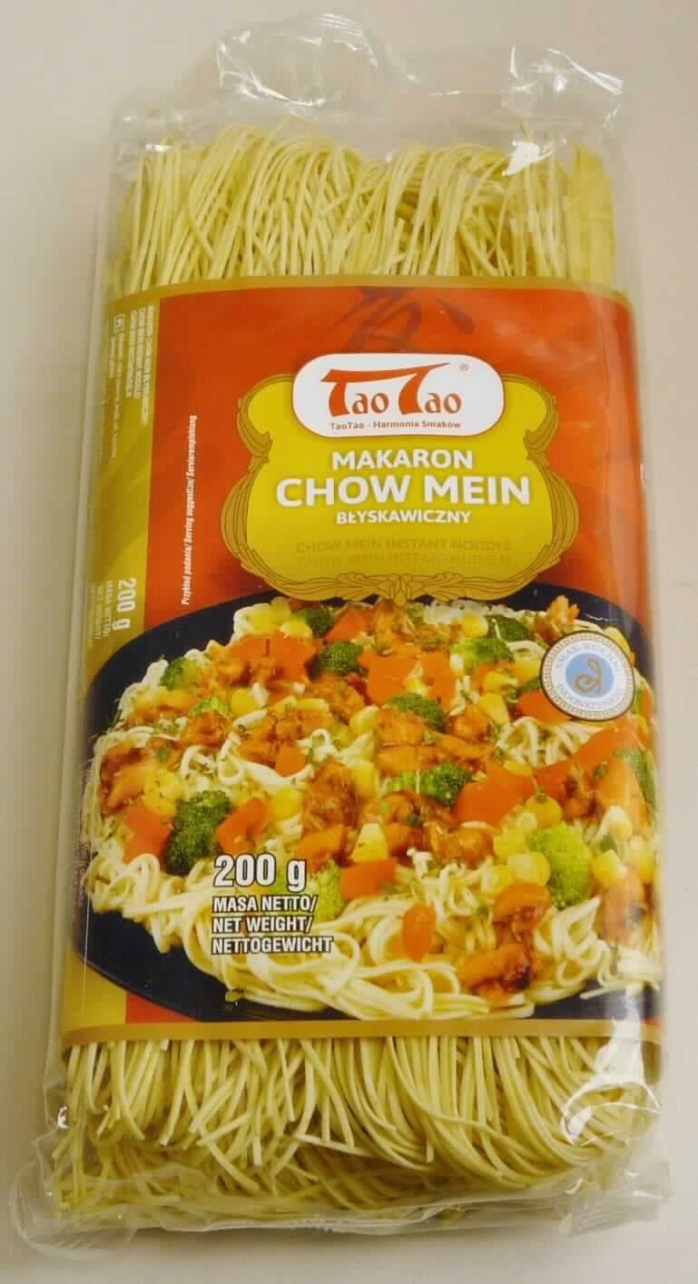 Chow Mein Noodles

Antragsangaben:
CHOW MEIN NOODLES 200 g / MAKARON CHOW MEIN 200 g 
Inhaltsstoffe: 
Weißmehl, Wasser, Salz, Kurkuma; 
Herstellungsverfahren: 1. Nudelteig aus Rohmaterial mischen (Weißmehl, Wasser, Salz, Kurkuma) 2. Pressen 
(Ausrollen) 3. Schneiden 4. Dampfgaren 5. Abwiegen 6. Formen 7. Trocknen 8. Nudeln einpacken; 
Zubereitung: Wasser aufkochen, vom Herd abstellen, Nudeln bedeckt 5 Minuten ziehen lassen - Nicht kochen. 
Abgießen.

Beschreibung des vorgelegten Warenmusters:
Überwiegend in polnischer, teilweise englischer und deutscher Sprache bedruckter Original-Folienbeutel mit 
Angaben zum Erzeugnis ("Makaron Chow Mein Blyskawiczny - Chow Mein Instantnudeln 200 g"), zu den Zutaten 
(Weizenmehl, Wasser, Salz, Kurkuma) und zur Zubereitung (Die Nudeln in eine tiefe Schüssel geben und mit 
kochendem Wasser übergießen. Für 5 Minuten zudecken. Die Nudeln abseihen und mit kaltem Wasser spülen); 
darin:
getrocknete, beige-gelbe, sehr dünne lange Fadennudeln (wie sehr dünne Spaghetti), zusammengelegt zu 
2 Lagen à ca. 21 cm x 10 cm x 2 cm; Geschmack: sehr schwach gesalzenen Weizennudeln entsprechend.
Nach Warenbeschaffenheit, Angaben zur Herstellung und entsprechend der Zubereitungsempfehlung sind die 
Nudeln vorgekocht und anschließend getrocknet.

Teigwaren, nicht gefüllte, vorgekochte und getrocknete Nudeln, aus Weizenmehl