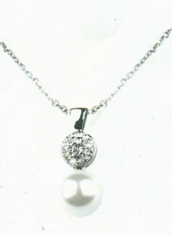 Es handelt sich um aus einer Silberlegierung (925er Sterlingsilber) gefertigten Schmuck in Form von etwa 45 cm langen Halsketten, bestehend aus einer Gliederkette und einem Anhänger aus einer runden Fassung, in die geschliffene Glassteine eingesetzt sind. An dem Anhänger ist eine perlmuttartig schimmernde Perle (Durchmesser: etwa 10 mm) aus einem mit Muschelstaub ummantelten Grundkörper aus Kunststoff befestigt.
Die Erzeugnisse sind in einer Geschenkbox verpackt.
-Antragstellerangaben-

Abbildung siehe Anlage.

Derartige Erzeugnisse gehören als "Schmuckwaren aus Edelmetallen (Silber)" zur Codenummer 7113 1100 00 0 des Zolltarifs.