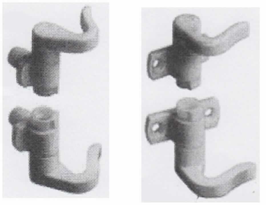Bei dem durch eine Abbildung veranschaulichten Artikel handelt es sich um einen sogenannten Schließhaken aus Kunststoffen im Sinne der Anmerkung 1 zu Kapitel 39. Das ca. 4 x 3 x 2,6 cm bzw. 3 x 3 x 3,2 cm große Erzeugnis wird in zwei Varianten gefertigt, die sich jeweils durch ein bewegliches Hakenelement mit zylindrischer Steckvorrichtung auszeichnen. Zur Befestigung -z. B. an einem Schrank- wird der Haken entweder mittel eines rückseitig befindlichen Zapfens fest eingepresst oder mit Hilfe einer Schraubhalterung mit zwei Montagebohrungen dauerhaft am Möbel angebracht.

Zwei Schließhaken dienen zusammen mit einer Drehstange (nicht Gegenstand dieses Gutachtens) als Drehstangenschloss für Möbel.

Derartige Erzeugnisse werden zolltariflich als "andere Waren aus Kunststoffen, Beschläge für Möbel" eingereiht.