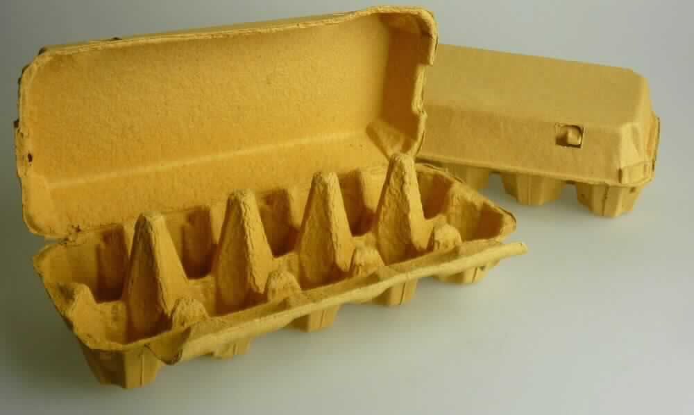 Bei der vorgelegten, als "Eierschachtel 10er Packung" bezeichneten Ware handelt es sich um ein formgepresstes, gelbbraunes Behältnis aus Papierhalbstoff (Länge x Breite x Höhe etwa 25,0 x 11,0 x 7,0 cm)  mit einer erkennbaren Siebstruktur auf den Außenseiten und einer rauen Oberflächenstruktur auf den Innenseiten. Das Behältnis dient zum Transport und zur Lagerung von Geflügeleiern.

Abbildung siehe Anlage.

Derartige Waren gehören als "formgepresste oder gepresste Waren aus Papierhalbstoff, Kleinverpackungen für Eier" zur Codenummer 4823 70 10 00 0 des Zolltarifs.
