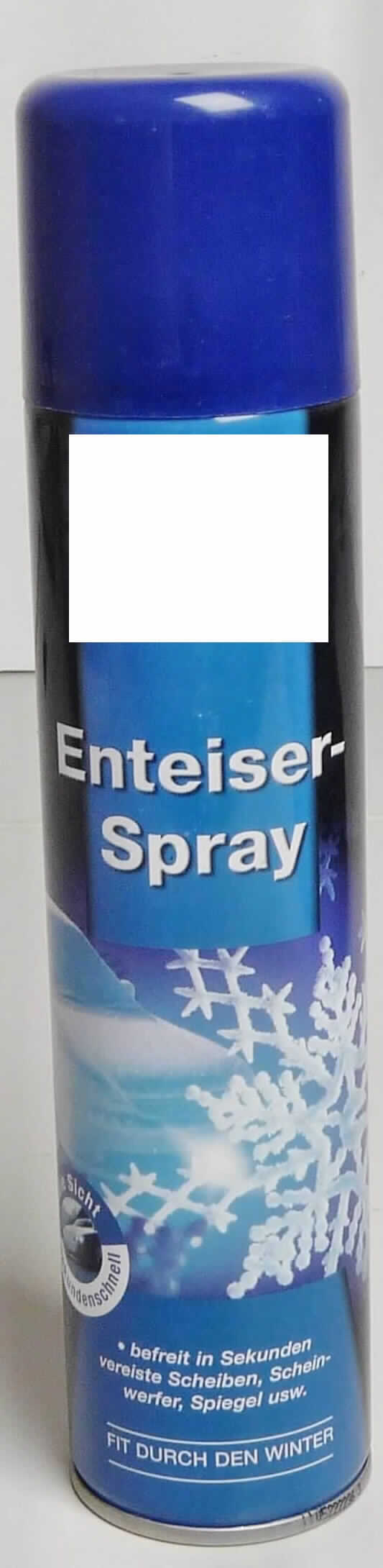Enteiser-Spray

Angaben des Antragstellers: 
Enteiserspray zum Auftauen vereister Schlösser, Scheiben, Scheinwerfer, Spiegel, etc. . Zusammensetzung laut vorgelegtem Auszug aus einem Sicherheitsdatenblatt: Ethanol (> 30 % w/w), Ethylenglykol (1 - 5 % w/w), wässrige Ammoniaklösung (1 - 5 % w/w), Natriumnitrit (1 - 5 % w/w) sowie druckverflüssigtes Butan/Propan als Treibmittel.

Feststellungen: 
Vorgelegt wurde eine bedruckte 300-ml-Aerosoldose mit Entnahmeventil und Schutzkappe, aus der eine farblose, klare, nach Ammoniak riechende Flüssigkeit entnommen werden kann.

Befund: 
Zubereitete Gefrierschutzmittel und zubereitete Flüssigkeiten zum Enteisen