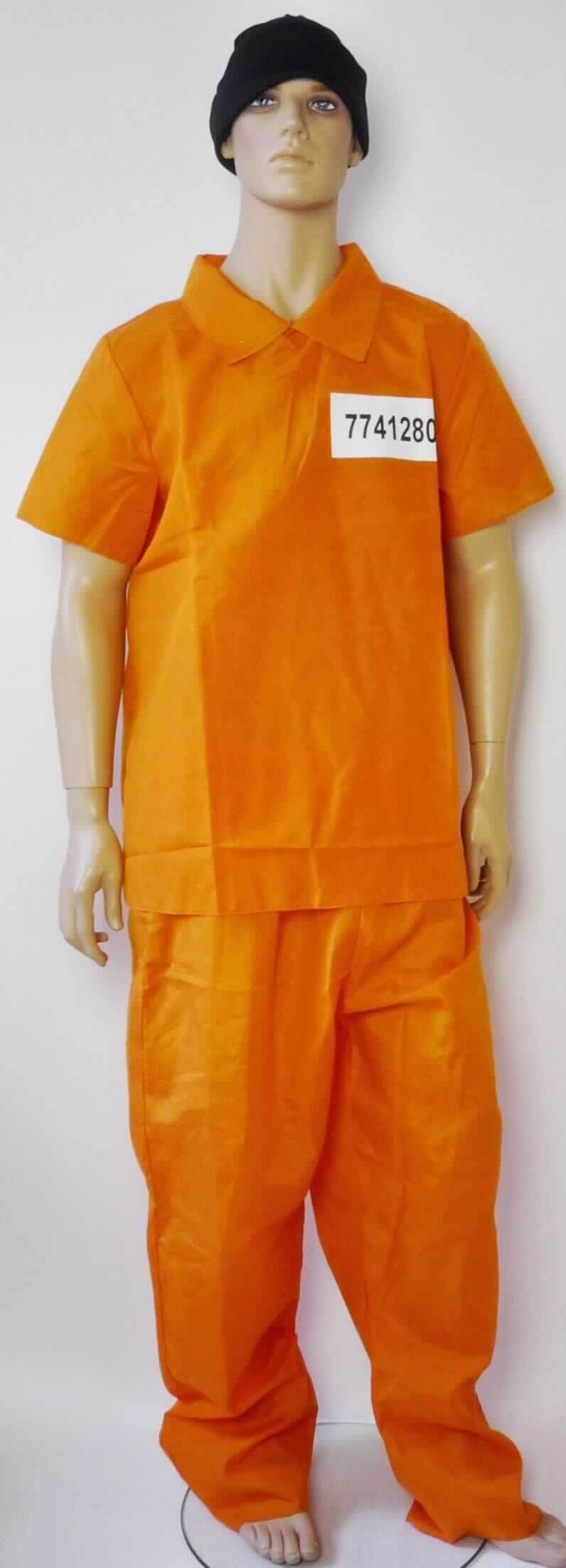 Sträflings-Kostüm, Art. 186803, in Erwachsenengröße, Foto siehe Anlage,
- Zusammenstellung, bestehend aus einer Bluse, einer langen Hose und einer Mütze,
- gemeinsam in einem Polybeutel mit bedrucktem Pappeinleger für den Einzelverkauf aufgemacht,
- gehört als Maskenkostüm aus Spinnstoffen nicht zum Warenkreis der Position 9505,
- Bluse und lange Hose bilden keine Kombination i. S. d. Anm. 3 b) zu Kapitel 62, da die Bluse mit einer
  Verzierung versehen ist, die sich auf der langen Hose nicht wiederholt und nicht von geringem Umfang ist; 
  getrennte Einreihung aller Bestandteile, weil die Kleidungsstücke nicht zusammen in eine Position eingereiht 
  werden können,
- alle Flächenerzeugnisse aus laut Antrag 100 % Polyester (synthetische Chemiefasern),
- lange Hose:
-- aus ca. 0,2 mm dicken, einfarbigen Geweben,
-- in der Taille abschließend, mit einem elastischen Bund,
-- ohne Öffnung und ohne Verschluss,
-- ohne Hinweise auf den Trägerkreis (unisex),
-- mit knöchellangen Hosenbeinen, an den Beinabschlüssen mit Überwendlichnähten gesäumt,
-- keine Arbeits- und Berufskleidung.

"Lange Hose, aus Geweben, für Frauen, aus synthetischen Chemiefasern, keine Arbeits- und Berufskleidung,
 nicht nach dem Batik-Verfahren handbedruckt"
