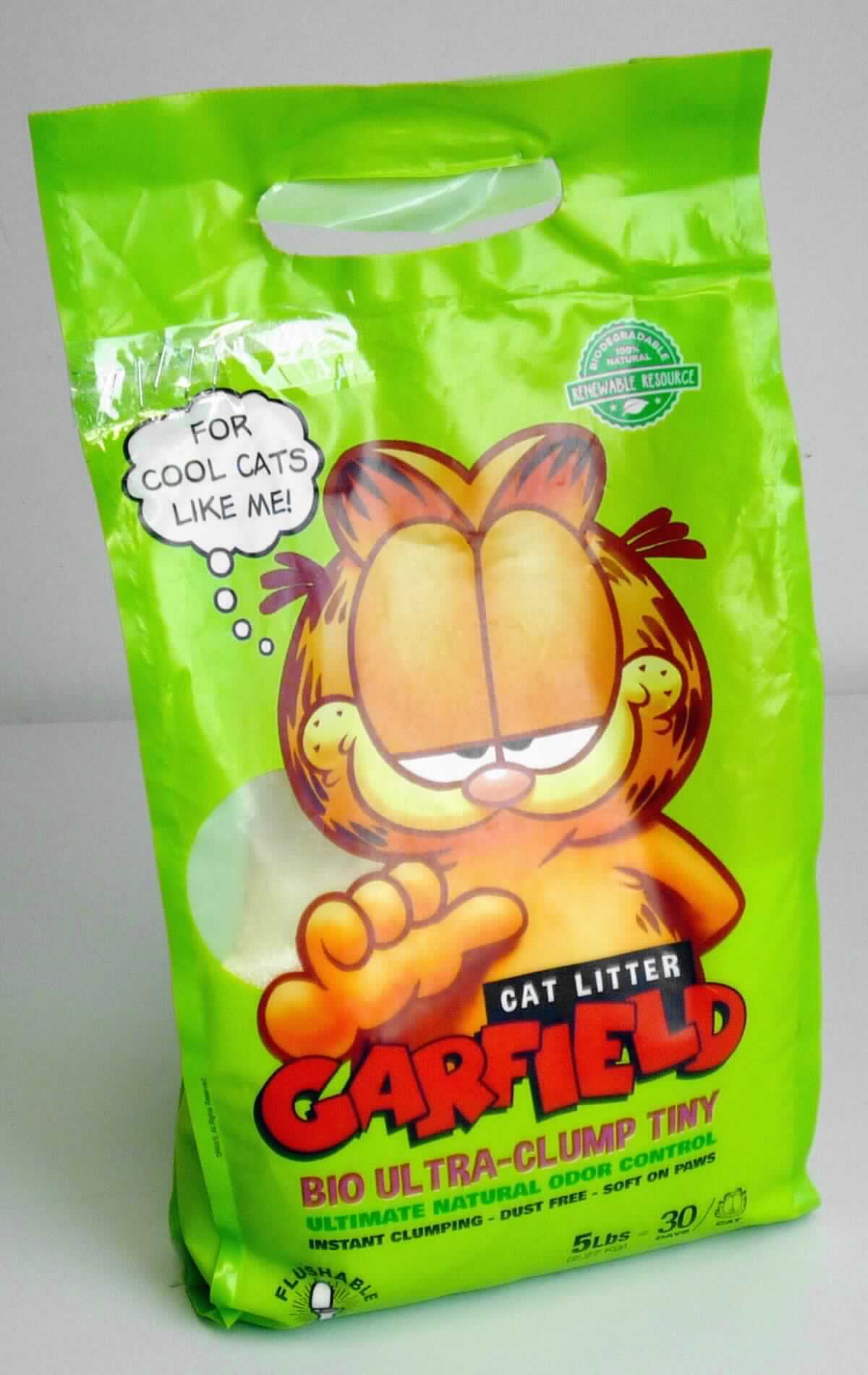 Angaben des Antragstellers:
Katzenstreu - 'Garfield' - grüne Version

Katzenstreu aus stärkeartigen Verbindungen (Tapiokastärke und Maisstärke)

Feststellungen an einem Warenmuster:
Weißes bis hellgelbes Granulat in einem grünen Verkaufsbeutel mit englischsprachiger Beschriftung (Inhalt 2,27 kg). Es handelt sich bei dem Granulat um eine Mischung aus verklebten Tapioka- und Maisstärkekörnern. Die Stärkekörner quellen auf und stellen sich als modifizierte Stärke dar.

Befund:
Es liegt eine modifizierte Stärke der Unterposition (HS) 3505 1090 vor.
