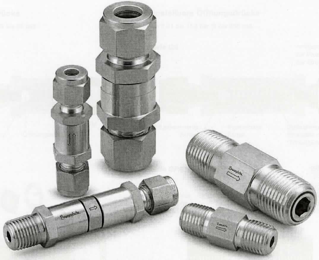 Bei den zu begutachtenden Erzeugnissen handelt es sich um Rückschlagventile mit einem Körper aus Aluminium aus den Serien C, CA, CH, CP, CPA und CW, die mit Gewinde- oder Klemmringanschlüssen ausgestattet sind. Die Rückschlagventile kommen in verschiedenen Größen vor und verhindern den Rückfluss von Gasen oder Flüssigkeiten.

Die Waren werden als "Armatur für Rohr- oder Schlauchleitungen, Rückschlagventil aus Aluminium, nicht für bestimmte Luftfahrzeuge" eingereiht.