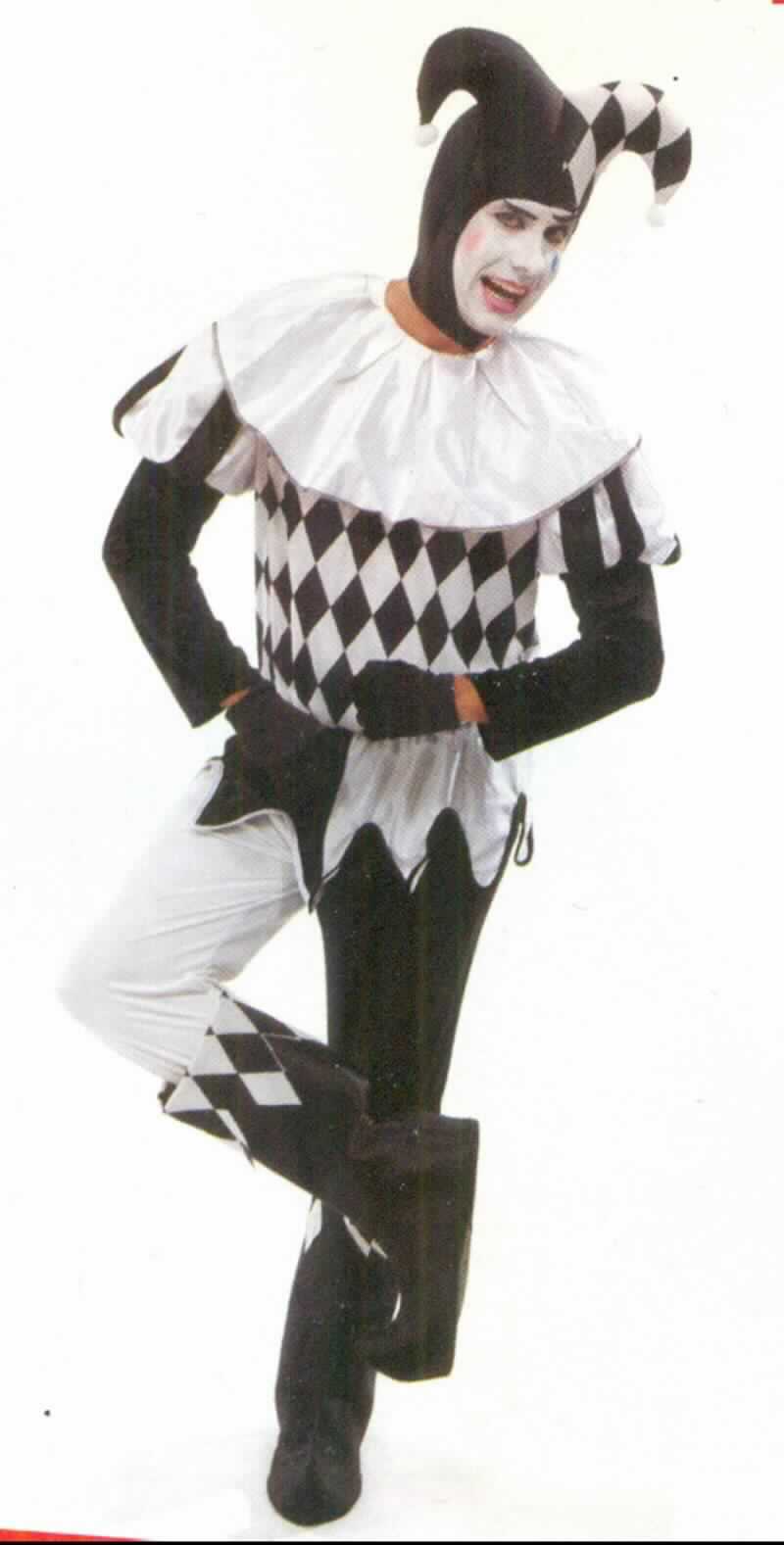 Kostüm "Pierrot", Art. 91499, Größe 54/56, Foto siehe Anlage,
- fünfteilige Zusammenstellung, bestehend aus einer Bluse, einer langen Hose, einer Kopfbedeckung, einem 
  Bekleidungszubehör (Halskrause) und zwei gamaschenähnlichen Waren,
- gemeinsam in einem Polybeutel mit einem bedruckten Pappetikett verpackt,
- gehört als Maskenkostüm aus Spinnstoffen nicht zum Warenkreis der Position 9505,
- keine Kombination, da die Kleidungsstücke nicht aus ein und demselben Flächenerzeugnis hergestellt wurden,
- getrennte Einreihung aller Bestandteile, weil die Kleidungsstücke nicht zusammen in eine Position eingereiht 
  werden können,
- alle Flächenerzeugnisse aus laut Antrag 100 % Polyester (synthetische Chemiefasern),
- Bluse:
-- aus ca. 0,3 mm dicken, einfarbigen bzw. bedruckten Gewirken sowie aus ca. 0,5 mm dicken, samtartigen 
   Gewirken; mit mehr als 10 Maschen je linearen Zentimeter in jeder Richtung,
-- über den Schritt reichend (Rückenlänge: ca. 79 cm),
-- mit einem runden Ausschnitt; hinten mit einer kurzen Öffnung mit Bindebändern,
-- ohne Hinweise auf den Trägerkreis (unisex),
-- mit langen Ärmeln; im Oberarmbereich mit Puffärmeln mit einer Außenlage aus den o. g. einfarbigen Gewirken
   und einer Innenlage aus augenscheinlich Vliesstoff sowie mit Zuschnitten aus den o. g. samtartigen Gewirken
   ausgestattet,
-- im Taillenbereich elastisch verengt,
-- am unteren Rand zackenförmig gearbeitet,
-- aufgrund des verwendeten Flächenerzeugnisses keine Ware des Kapitels 62.

"Bluse, aus Gewirken, für Frauen, aus Chemiefasern"