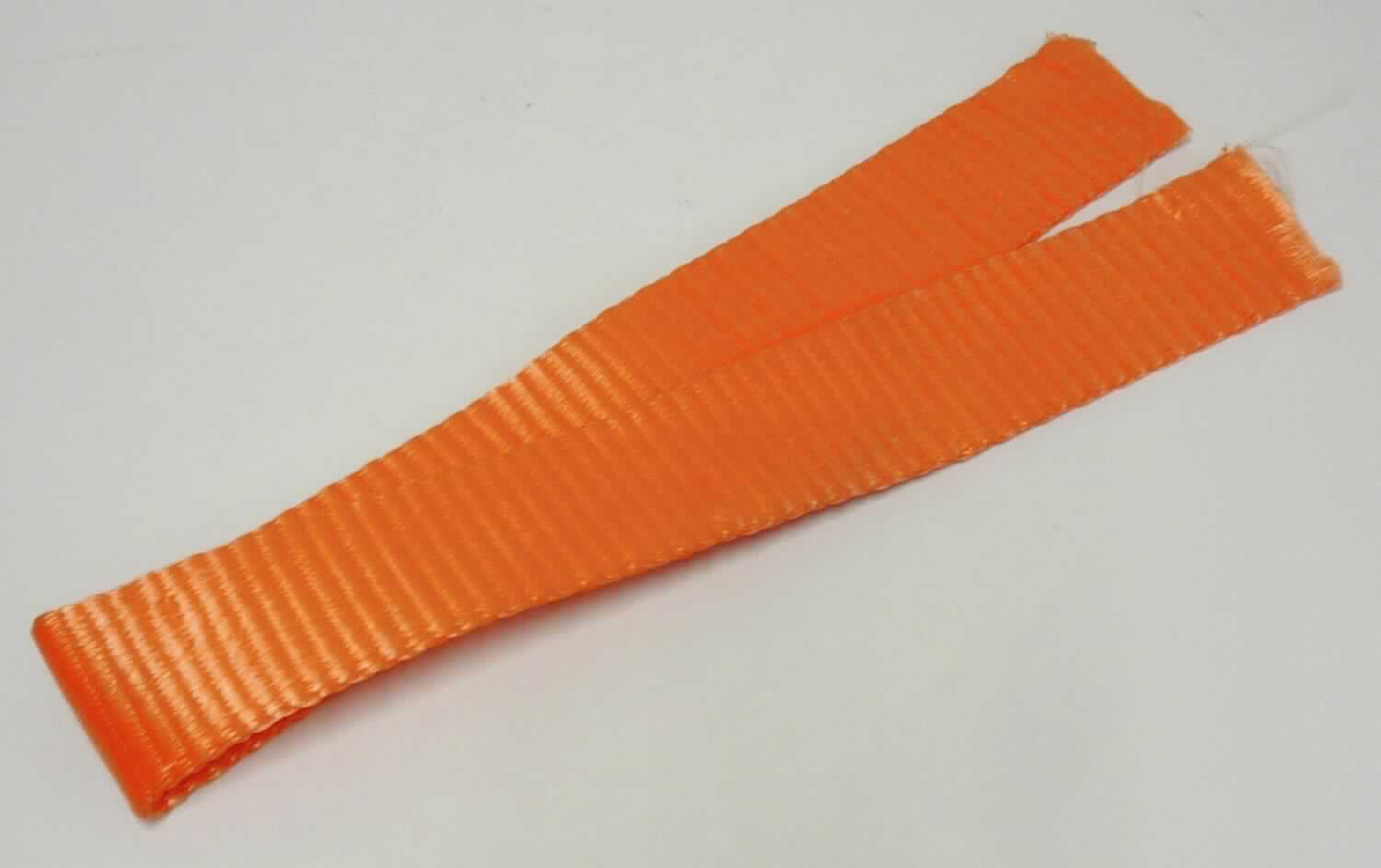 Gurtband, Foto siehe Anlage,
- laut Antrag in unterschiedlichen Stärken, veranschaulicht durch einen einfarbigen (orange) Musterabschnitt 
  mit einer Breite von ca. 4,2 cm,
- laut Antrag an den Schmalseiten geschnitten, 
- aus Geweben aus laut Antrag Chemiefasern,
- kein Samt, Plüsch, Chenille- oder Schlingengewebe,
- keine Elastomergarne oder Kautschukfäden enthaltend,
- mit echten Webkanten an beiden Längsseiten,
- wird laut Antrag für die Ladungssicherung verwendet.

"Band, keine Ware der Position 5807, kein Samt, Plüsch, Chenille- oder Schlingengewebe, keine 
 Elastomergarne oder Kautschukfäden enthaltend, aus Chemiefasern, mit echten Webkanten"