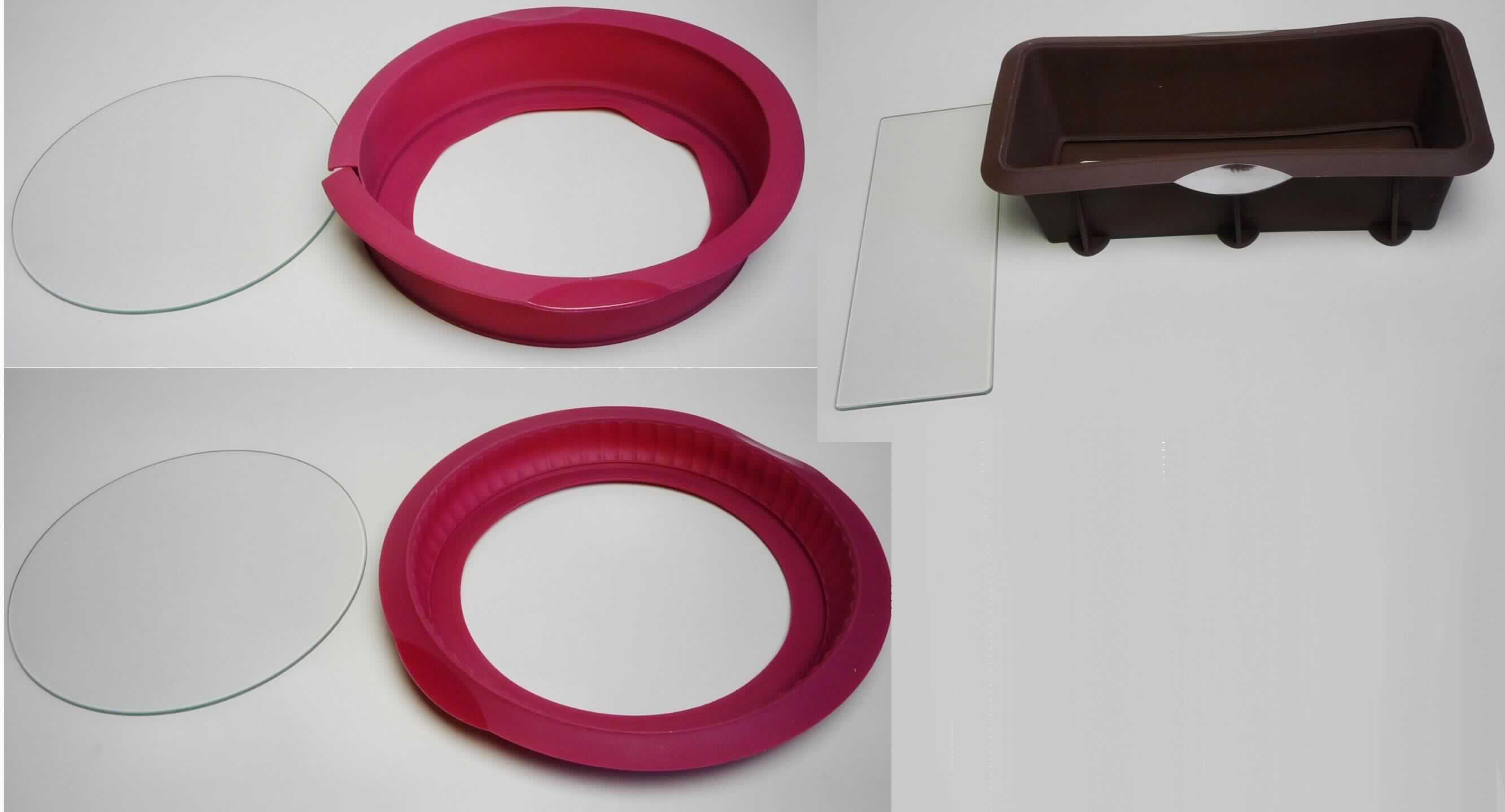 Glasware zur Verwendung in der Küche, sog. Backformen aus Silikon, Foto siehe Anlage,
Kuchenbackform in Form einer zusammengesetzten Ware, bestehend aus
- einem Boden aus klarsichtigem Glas,
- - aus vorgespanntem Glas (laut Antrag),
- - runde bzw. eckige Platte mit einer Dicke von ca. 4 mm,
- - mit einem leicht abgerundeten Rand,
- - zur Verwendung als Boden der Backform und als Platte beim Schneiden des Kuchens,
- einem Ring aus Kunststoff (lt. Antrag Silikon),
- - am unteren Ende mit einer rundum verlaufenden Falz zum Einsetzen des Bodens,
- in drei verschiedenen Formen und Abmessungen,
- - rund, mit einem Durchmesser von ca. 29 cm (außen),
- - rund, mit einem Durchmesser von ca. 31 cm (außen),
- - rechteckig, mit den Maßen ca. 27 cm x 13,5 cm x 7,5 cm (außen),
- verpackt in einer handelsüblichen Verkaufsumschließung (buntbedruckter Karton),
- die Glasplatte (Position 7013) bestimmt im Hinblick auf ihre multifunktionale Bedeutung in Bezug auf die
  Verwendung (als Backboden, sowie als Kuchenschneideplatte bzw. Servierplatte) den Charakter der Ware,
  nach dem Wert ist der Kunststoffring (Position 3924) gegenüber der Glasplatte charakterbestimmend.
  Keiner der Bestandteile verleiht somit der Ware ihren wesentlichen Charakter, die Ware ist damit der von
  den gleichermaßen in Betracht kommenden Positionen in der Nomenklatur zuletzt genannten Position
  zuzuweisen.

"Glasware zur Verwendung in der Küche, kein Trinkglas, aus vorgespanntem Glas"