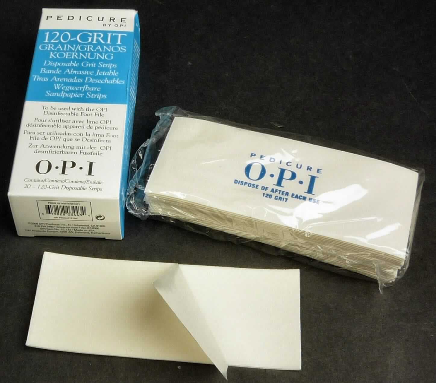 Angaben: Warenbezeichnung: OPI FOOT RG STRIPS 120 GRIT 20u 12 E - Art.Nr. 22001093000.

Feststellungen: Äußere Beschaffenheit des vorgelegten Warenmusters: Ein quaderförmiger Original-Karton mit u.a. dem Aufdruck "PEDICURE BY OPI - 120-GRIT KOERNUNG - Wegwerfbare Sandpapier Strips - Zur Anwendung mit der OPI desinfizierbaren Fussfeile - O.P.I - Enthält: 20 - 120-Grit Disposable Strips - Die 120 iger-medium koernung zum polieren & glaetten" enthielt 20 rechteckige, cremefarbene, biegsame Streifen aus augenscheinlichem Zellkunststoff mit schmirgelrauher, aus aufgeklebtem Schleifpulver bestehender Oberseite und selbstklebender, durch Siliconpapier geschützter Unterseite.

Die Angaben der Antragstellerin werden als zutreffend unterstellt.

Befund: Zolltariflich handelt es sich bei der Ware um ein Set aus Schleifmitteln in Pulverform, auf einer Unterlage aus anderen Stoffen, der Position 6805 des Zolltarifs.