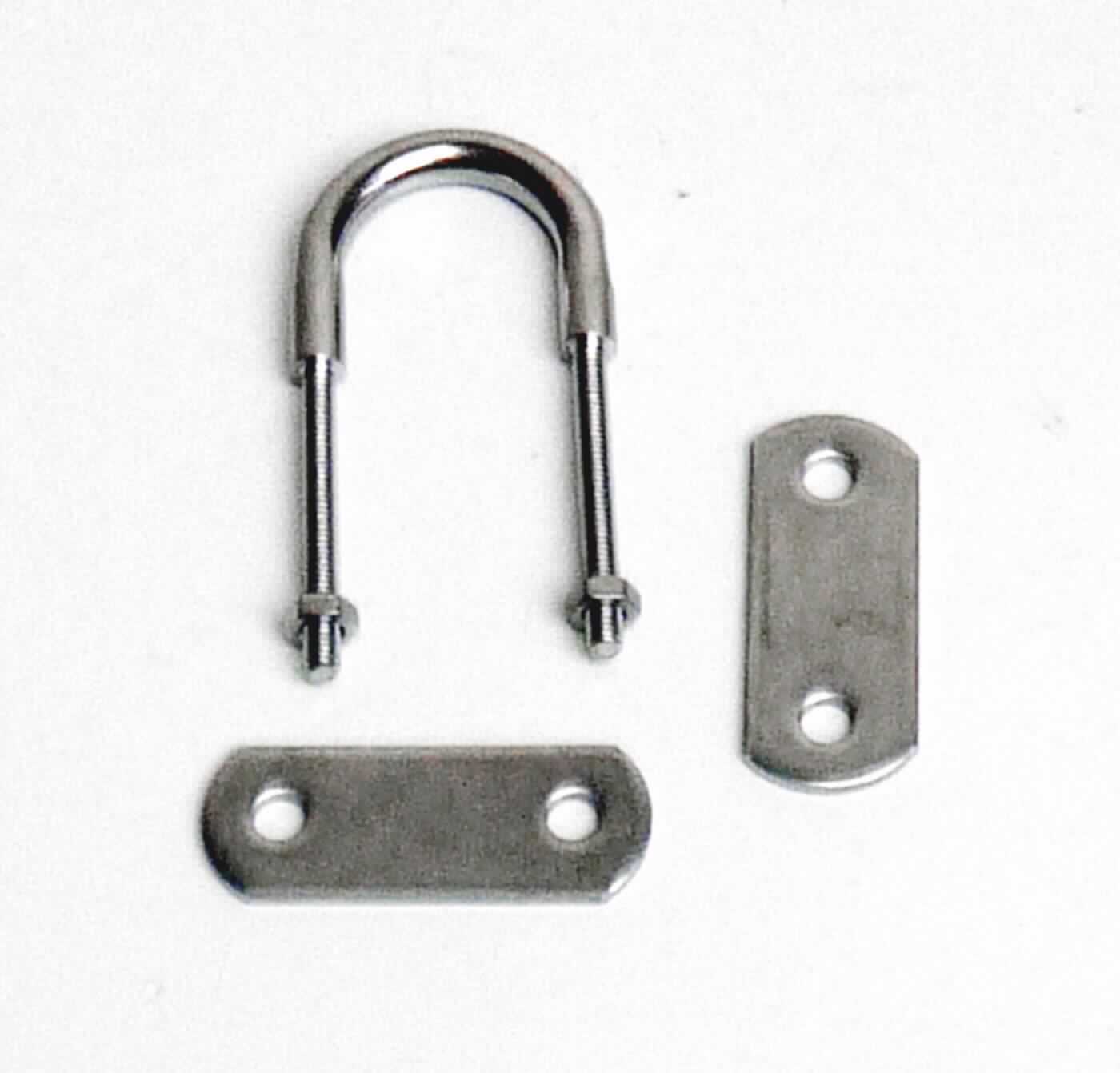 Es handelt sich um ca. 7 cm lange u-förmige Bolzen aus nichtrostendem Stahl, welche an beiden Schenkeln mit einem metrischen Gewinde (M4) mit stumpfen Gewindeenden und jeweils einer aufgeschraubten Sechskantmutter versehen sind und die mit zwei annähernd rechteckigen Platten aus nichtrostendem Stahl, mit abgerundeten Enden und zwei kreisrunden Lochungen die als Unterlegscheiben dienen, ausgestaltet sind.

Die Erzeugnisse sind in einem Polybeutel verpackt.
Der Versand erfolgt nicht aus den Philippinen.
-Antragstellerangaben-

Abbildung siehe Anlage.

Derartige Erzeugnisse gehören als "andere Bolzen aus nichtrostendem Stahl, auch mit dazugehörenden Muttern und Unterlegscheiben, mit Gewinde, ohne Kopf" zum TARIC-Code 7318 1535 90.