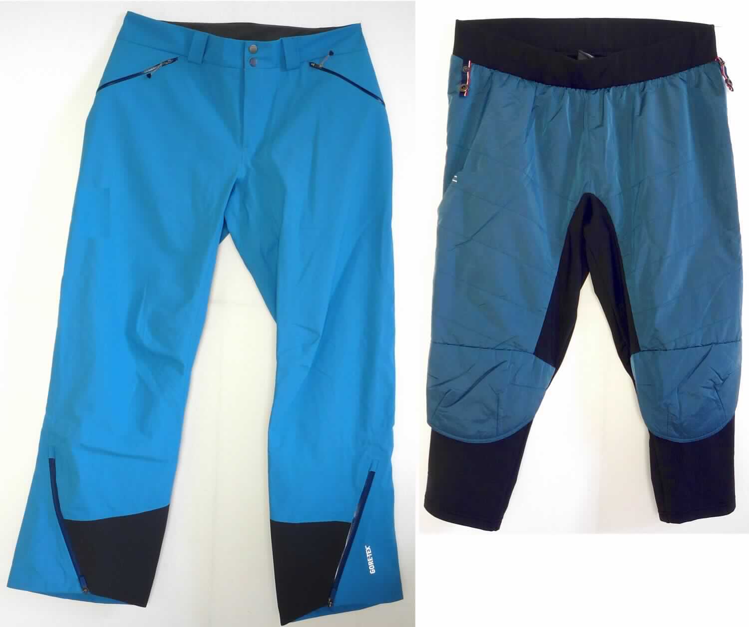 Lange Hose aus Geweben und lange Hose aus Gewirken, sog. Pants Orbit Goretex Plain, Art. 527282, Größe L, 
Foto siehe Anlage,
- keine gemeinsame Einreihung, da die beiden Kleidungsstücke zwar durch Druckknopfriegel am Taillenbund 
  miteinander verbunden sind, jedoch auch separat getragen werden können,
- lange Hose:
-- aus einem ca. 0,4 mm dicken, dreilagigen Flächenerzeugnis mit einer Außenlage (Schauseite) aus einfarbigen
   Geweben, einer Innenlage aus einfarbigen Gewirken und einer Zwischenlage aus Kunststoff (kein Zellkunststoff), 
   die im Querschnitt mit bloßem Auge nicht wahrnehmbar ist (somit keine Meterware der Position 5903); beide 
   Flächenerzeugnisse aus laut Antrag 45 % Polyamid, 29 % Polyester und 26 % Polytetrafluorethylene 
   (alles synthetische Chemiefasern),
-- in der Taille abschließend; mit einem angesetzten, ca. 5 cm breiten Taillenbund mit Gürtelschlaufen,
-- vorn mit einer Öffnung mit Reißverschluss mit Patte und Druckkopfverschluss im Bund von links über rechts 
   (Männerkleidung),
-- vorn mit zwei eingesetzten Taschen mit Reißverschlüssen, hinten mit einer eingesetzten Tasche mit
   Reißverschluss,
-- am unteren Rand mit zwei aufgenähten Besätzen aus Geweben aus Spinnstoffen versehen,
-- mit knöchellangen Hosenbeinen, seitlich mit ca. 28 cm hochreichenden Reißverschlüssen ausgestattet, 
-- an den Beinabschlüssen gesäumt; mit einem innen eingenähten, elastisch verengten Zuschnitt aus Geweben aus 
   Spinnstoffen ("Schneefang"),
-- keine Arbeits- und Berufskleidung,
-- insbesondere im Hinblick auf das äußere Erscheinungsbild sind die die Außenlage bildenden Gewebe charakter-
   bestimmend.

"Lange Hose, aus Geweben, für Männer, aus synthetischen Chemiefasern, keine Arbeits- und Berufskleidung"