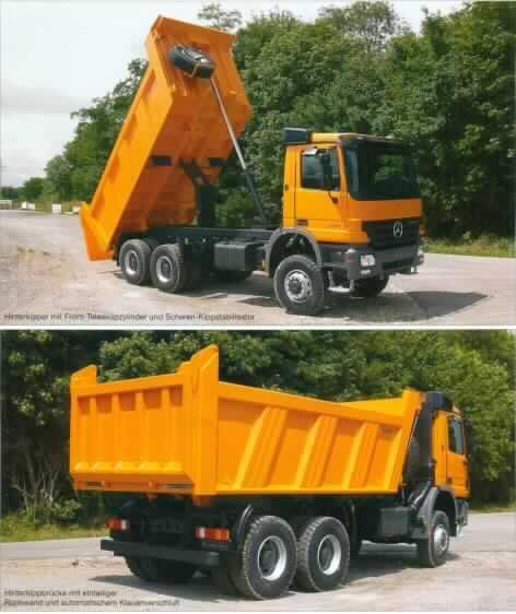 Es handelt sich um einen Kipperaufbau (ca. 4,8 x 2,3 x 0,85 bzw. 1,0 m, L/B/H) für einen Lastkraftwagen, sog. "Dreiseitenkipper / Hinterkipper". Der Kipperaufbau (kein Muldenkipperaufbau) verfügt über klappbare oder pendelnde Bordwände und ist neben dem Transport von Stückgütern insbesondere für den Transport von Schüttgütern (Nutzlast ca.15.600 kg) bestimmt. Der Kipperaufbau wird auf dem hinteren Teil eines LKW-Fahrgestells (Chassis) montiert.

Das Erzeugnis ist als Karosserie für Kraftfahrzeuge der Position 8704, nicht zur industriellen Montage unter zollamtlicher Überwachung bestimmt einzureihen.

Anlage: 1 Abbildung (Anwendungsbeispiel)