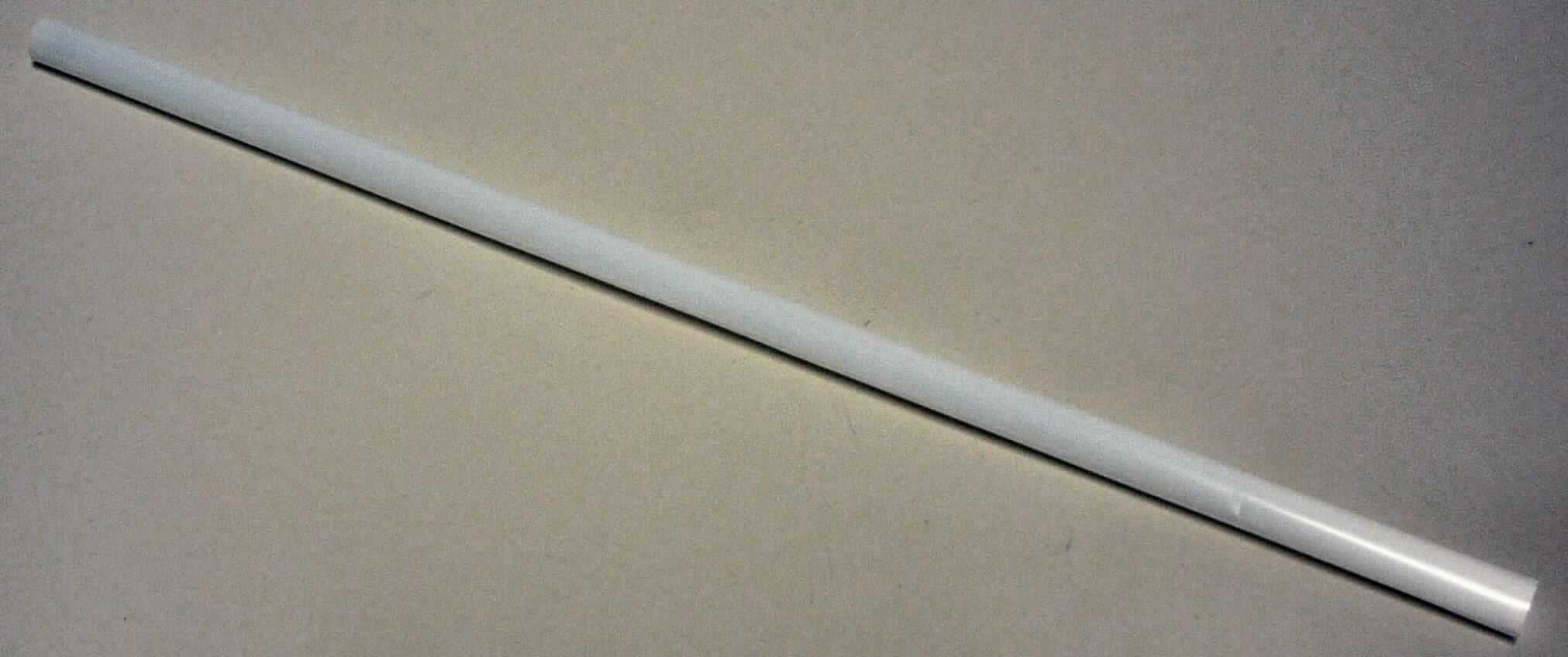 Angaben des Antragstellers:
Trinkhalm Jumbo
Material: Polymilchsäure (PLA), Farbe: transparent; Länge: 23,50 cm; Durchmesser: 0,80 cm

Untersuchungsergebnis an einem Warenmuster:
Weißer, schwach transparenter, nahtloser, nicht weiter bearbeiteter, nicht biegsamer Trinkhalm aus Kunststoff (Länge: ca. 25,5 cm).

Befund:
Es liegt ein nicht biegsames Rohr aus Polymilchsäure im Sinne der Position 3917 vor.