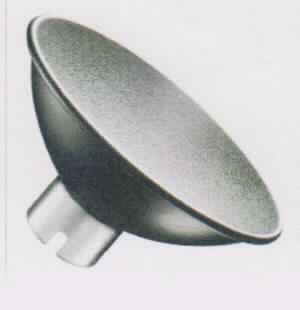 walimex pro Schirm-Reflektor für Light Shooter; Art.-Nr.: 19564, in Form eines lampenschirmförmigen Reflektors mit zylindrischem Ansatzstutzen mit Einkerbungen und inkl. Halterung für Reflex- und Durchlichtschirme, silbernfarbener Innenbeschichtung, aus Aluminium, Maße: 13 cm Durchmesser, 7 cm Höhe. Der Schirm-Reflektor ist passend als Aufsatz für das Blitzlichtgerät "Light Shooter". Er sorgt für hohe Lichtreflexion und hartes, gerichtetes Licht.
Zur äußeren Form siehe Abbildung in Anlage.

Die Ware wird als "Zubehör, erkennbar hauptsächlich für Blitzlichtgeräte, für fotografische Zwecke bestimmt" eingereiht.