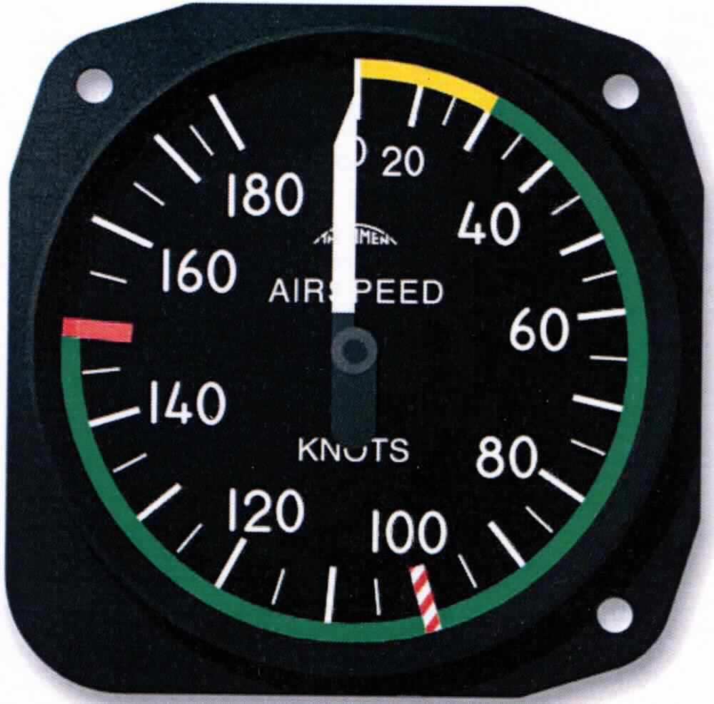 Geschwindigkeitsmesser für Luftfahrzeuge in verschiedenen Ausführungen, im Wesentlichen bestehend aus einem Gehäuse (Durchmesser: 3", Länge: 110 mm) mit einer analogen Geschwindigkeitsanzeige, drei Befestigungsbohrungen und elektrischen Anschlüssen (siehe beispielhafte Abbildung in der Anlage). Das Gerät dient der Messung und Anzeige der Geschwindigkeit in Knoten, km/h oder mph in zivilen und militärischen Luftfahrzeugen.
Die Ware wird als "Tachometer oder anderer Geschwindigkeitsmesser, nicht von der Position 9014 oder 9015 erfasst, nicht für Landfahrzeuge oder für zivile Luftfahrzeuge" eingereiht.