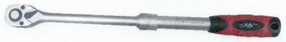 "Ratsche";

- mit freiem Arm zu handhabendes Antriebsteil (Griff) für auswechselbare 
  Steckschlüsseleinsätze aus unedlem Metall

- auf Rechts-/Linksgang umschaltbar,mit einem 1/2" Vierkantantrieb

- Griff ist mit Kunststoff ummantelt

- Antriebsteil ist in der Länge teleskopförmig ausziehbar und fünffach verstellbar

Abbildung siehe Anlage.

Derartige Erzeugnisse gehören als "Teile aus unedlem Metall von auswechselbaren 
Steckschlüsseleinsätzen aus unedlem Metall mit Griff" zum TARIC-Code 8204 2000 00.