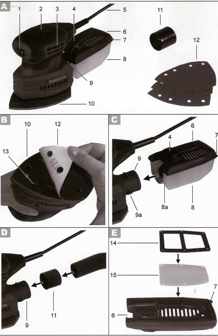 Handschleifer PHS 160 D4
- aus einem handgeführten Gerät mit Elektromotor, Schleifteller, Staubbox mit Filterelement,
  Ein-/Aus-Schalter und Stromanschlusskabel (Abbildung siehe Anlage),
- zum trockenen Schleifen von Holz, Kunststoff, Metall, Spachtelmasse und lackierten
  Oberflächen,
- in gemeinsamer Verkaufsumschließung mit Saugkupplung und Schleifpapier (Beipack).
Der Handschleifer bestimmt den Charakter des Ganzen.

"Von Hand zu führendes Werkzeug mit eingebautem Elektromotor, keine Ware der TARIC-Codes
 8467 2110 00 bis 8467 2290 00, zum Betrieb mit externer Energiequelle, Schleifmaschine, 
 kein Winkelschleifer, keine Bandschleifmaschine (Warenzusammenstellung in Aufmachung für den
 Einzelverkauf aus Handschleifer -charakterbestimmend- und Beipack) - sog. Handschleifer"