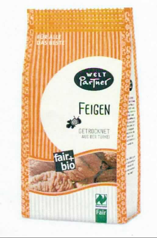 Feigen, getrocknet

Umschließung: Mehrfarbig bedruckter Kunststoffstandbeutel (250 g) mit Produktbezeichnung, Angaben über 
Zutaten (Feigen), Nährwertangaben, Mindesthaltbarkeitsdatum u. a.

Inhalt: Hellbraune, ganze, bis zu 4 cm große, getrocknete Feigen; Geschmack getrockneten Feigen entsprechend, 
ohne besondere Merkmale.

Feigen , getrocknet