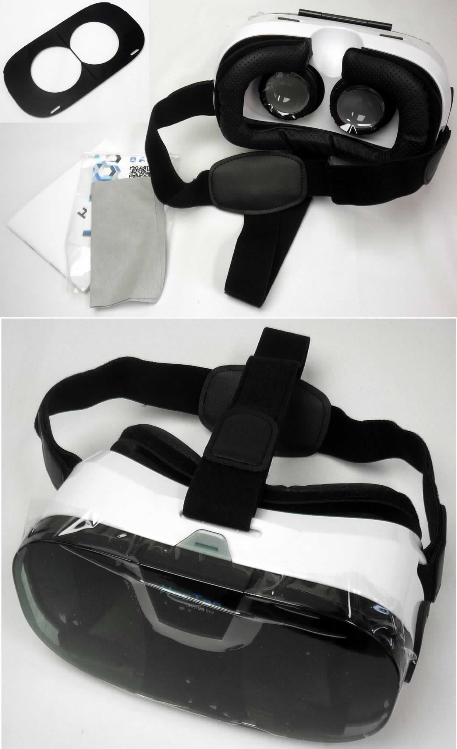 Sog. 3D Virtual Reality Box mit Magnetkontroller für Handy, im Wesentlichen bestehend aus einer brillenähnlichen Kunststoff-Trägerkomponente mit Halterung zum Einlegen des Telefons sowie zwei justierbaren optischen Linsen aus Kunststoff  als Warenzusammenstellung in Aufmachung für den Einzelverkauf bestehend aus einer Bedienungsanleitung, einer Kunststoffabdeckung gegen Umgebungslicht, einem Reinigungstuch und einer ringförmigen Scheibe aus unedlem Metall (Magnetkontroller) verpackt in einem Pappkarton (äußere Form siehe Abblildung in der Anlage). Die brillenähnliche Kunststoff-Trägerkomponente verleiht der Warenzusammenstellung ihren Charakter.

Das Gerät dient zum Betrachten von auf dem Smartphone abgespielten 360°-Videos und Fotos in 3D Format.

Die Ware wird als "brillenähnliche Ware, keine Sonnenbrille, mit Brillengläsern aus Kunststoffen" eingereiht.