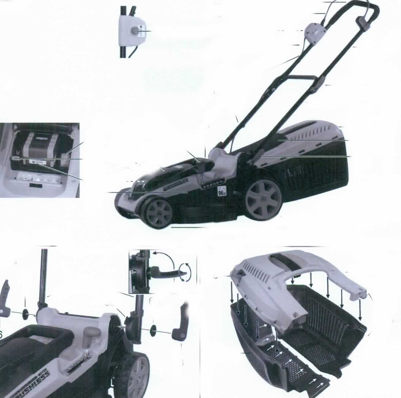 Akku-Rasenmäher FRMA 36-1 B1,
- mit eingebautem Elektromotor und horizontal rotierendem Schneidwerk in einem 
  Kunststoffgehäuse mit 4 Rädern, Schnitthöhenverstellung, klappbarem Führungsgriff 
  und Lithium-Ionen Akku, mit Grasfangsack (Fassungsvermögen: 40 l) und einer Schnittbreite 
  von 370 mm (Abbildung siehe Anlage),
- zum Mähen von Rasenflächen.

"Rasenmäher mit Elektromotor und horizontal rotierendem Schneidwerk - Akku-Rasenmäher"