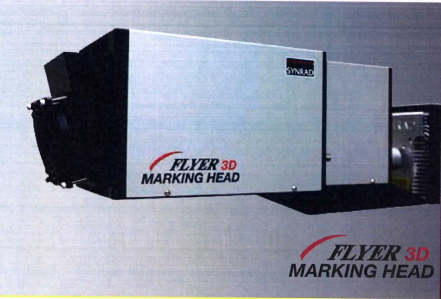 Laserbeschriftungsgerät Flyer 3D Oem Head (Flyer 3D Oem Head, Flyer 3D P100/P150 Oem Head, 
Flyer 3D Water Oem Head),
- aus einer Lasereinheit (CO2-Laser) mit Laserstrahl-Positioniersystem, Strahlführung 
  mit Umlenkspiegeln und Linsen sowie Stromversorgungseinheit, in einem blockförmigen Gehäuse 
  (Abmessungen LxBxH: ca. 558 x 191 x 219 mm) mit Anschlusselementen (Abbildung siehe Anlage),
- zum Beschriften und Kennzeichnen von Werkstücken aus unterschiedlichen Materialien (Glas, 
  Kunststoff, Metall, usw.) durch Materialabtragung mittels Laserstrahl.

"Werkzeugmaschine zum Abtragen von Stoffen aller Art durch Laserstrahl, keine Ware der Codenummer 8456 1110 00 0 - sog. Flyer 3D Oem Head"