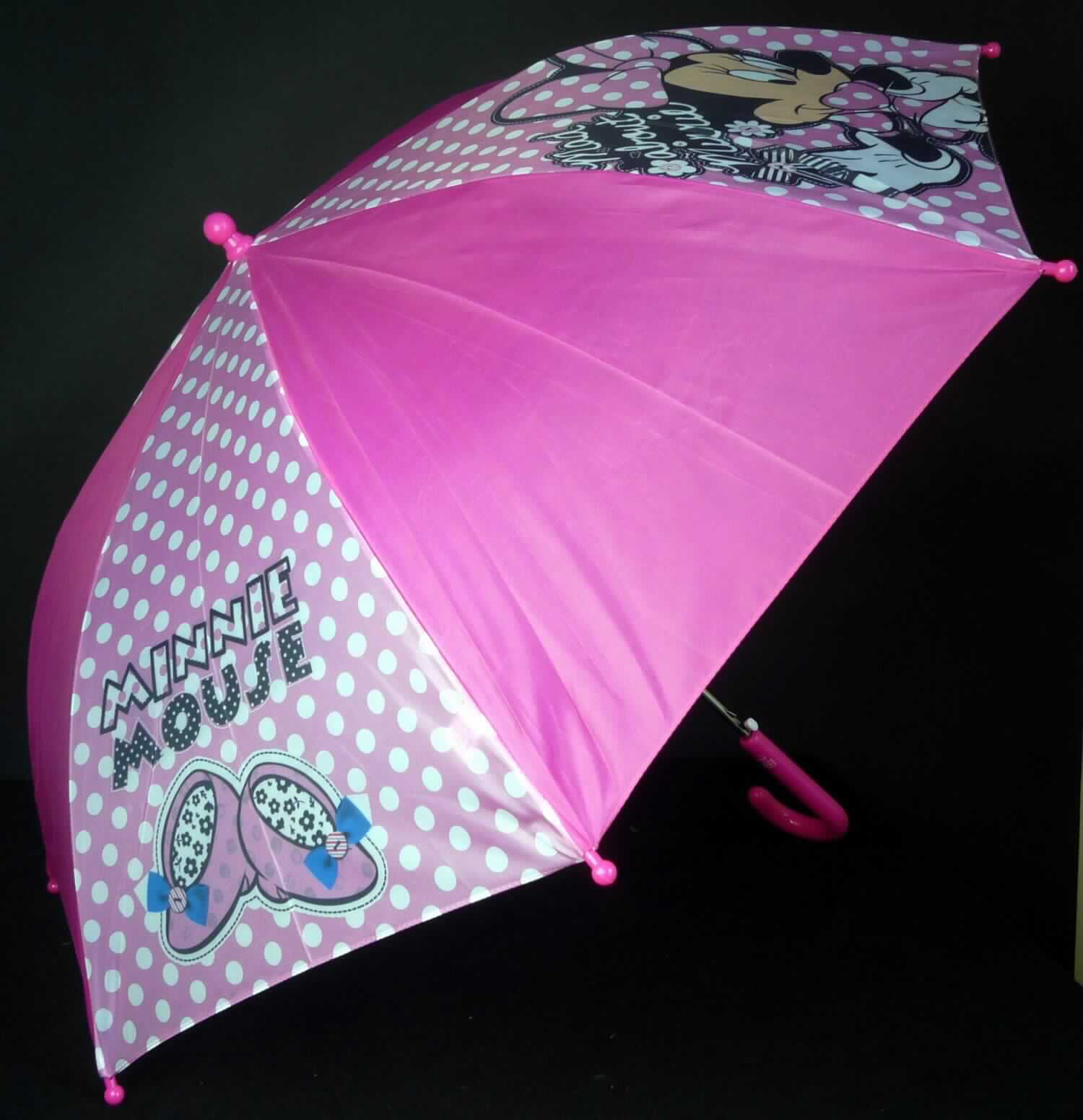 Regenschirm, sog. Regenschirm für Kleinkinder, Abbildung siehe Anlage, 
- zum wirksamen Schutz gegen Regen, 
- mit einer Länge von ca. 66 cm und einem Durchmesser (aufgespannt) von ca. 85 cm, 
- mit einem Bezug aus bedruckten Geweben aus Spinnstoffen (lt. Antrag Polyester), 
- mit einem Gestell aus unedlem Metall, 
- mit einem gebogenen Griff aus Kunststoff.

"Regenschirm, anderer als Schirme mit Teleskopauszug, mit Bezug aus Geweben aus Spinnstoffen"