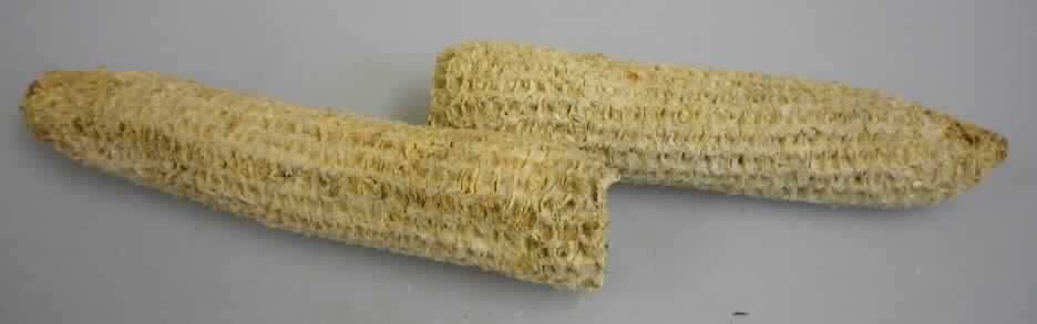 Getrocknete Maiskolben.

Antragsangaben: Maize Heads. Zea Mays. Nur getrocknete Maiskolben ohne weiter Bearbeitungen, zu Binde- und Zierzwecken für den Floristenhandel.

Beschaffenheit des Warenmusters: gerau-beigefarbene, ca. 15 x 3 cm große, getrocknete Maiskolben ohne Körner (Maisspindeln), augenscheinlich ohne weitere Bearbeitung oder Zubereitung. Nach Art und Beschaffenheit grundsätzlich zur Tierfütterung geeignet.

Keine Ware des Blumenhandels des Kapitels 06 HS, da die Maisspindeln nicht gebleicht, gefärbt, imprägniert oder anders zu Binde- oder Zierzwecken bearbeitet sind.

Pflanzliche Stoffe und pflanzliche Abfälle, pflanzliche Rückstände und pflanzliche Nebenerzeugnisse der zur Fütterung verwendeten Art, auch in Form von Pellets, anderweit weder genannt noch inbegriffen, andere.
