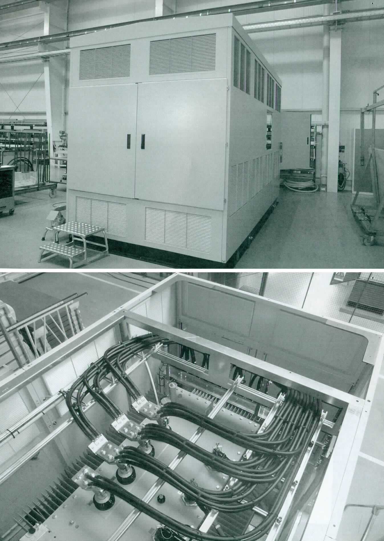 Transformatorenstation,
1 bzw. 2 Transformatoren mit Flüssigkeitsisolation mit einer Leistung von mehr als 1600 kVA bis einschließlich 10000 kVA in einem Blechgehäuse, ähnlich einem nicht begehbaren Gebäude (4500 x 2500 x 3284 mm), ohne Wechselrichter, auf einer Seite mit einer Mittelspannungsschaltanlage zum Abschalten und Erden des Transformators auf der anderen Seite mit einer Niederspannungsverteilung inkl. Strommessung und Synchronisation zur passiven Verteilung/Ausgabe des vom Transformator umgewandelten Wechselstroms auf bis zu 20 Unterverteilungen (nicht Gegenstand der vZTA-Entscheidung).

Die Ware ist als "Transformator mit Flüssigkeitsisolation mit einer Leistung von mehr als 1600 kVA bis 10000 kVA, kein Vorschaltgerät" einzureihen.
