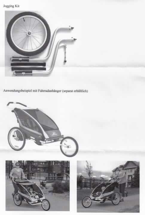 Teil für Kinderwagen der Position 8715, sog. Joytrax Jogging Kit, Produktnummer 201001, Foto siehe Anlage,
- im Wesentlichen bestehend aus einem sog. Frontlaufrad mit Achse und zwei speziell gebogenen
  Metallrohren (sog. Radausleger) mit Befestigungsvorrichtung,
- noch nicht zusammengesetzt,
- die beiden sog. Radausleger werden an der Achse des Vorderrads befestigt; die anderen Enden 
  werden an einem Fahrradanhänger montiert und ersetzen die Deichsel,
- durch die Montage der Ware wird ein Fahrradanhänger der Position 8716 in einen Kinderwagen der 
  Position 8715 umgerüstet,
- erkennbares Teil zur ausschließlichen Verwendung an Kinderwagen.

"Teil für Kinderwagen (Jogging Kit)"