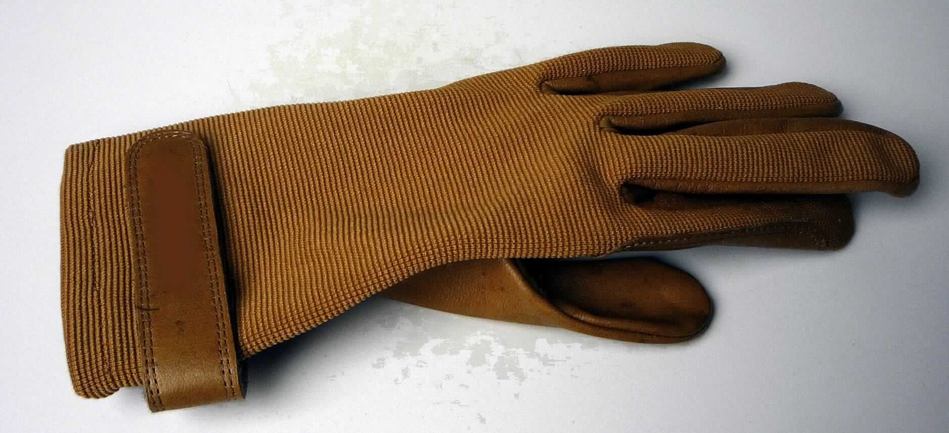 Handschuh aus Leder, sog. Reithandschuh S453315, Foto siehe Anlage,
- als Fünffingerhandschuh gearbeitet,
- aus Gewirken und flächenmäßig überwiegend (charakterbestimmend) Leder bestehend,
- - im Bereich der Außenhand aus Gewirken aus laut Antrag synthetischen Chemiefasern,
- - im Bereich der Innenhand und der Fingerzwischenräume aus Leder (laut Antrag Leder mit
    Spezialgerbung ("Oil Tac")),
- mit einer aufgenähten Verstärkung aus Leder am Zeigefinger (in Richtung Daumen),
- unterhalb des Handgelenks mit einem Klettverschluss,
- ohne funktionelle Merkmale von Spezialsporthandschuhen und von Schutzhandschuhen; wird
  laut Antrag als Reit- und als Fahrerhandschuh verwendet.

"Bekleidungszubehör aus Leder, Fingerhandschuh, kein Spezialsport- oder Schutzhandschuh"