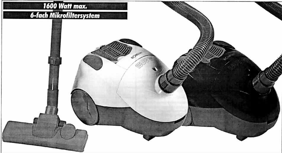 Bodenstaubsauger
- aus einem Kunststoffgehäuse mit Tragegriff und zwei gummierten Laufrollen, eingebautem 
  Elektromotor, Filtersystem, automatischer Kabelaufwicklung mit Netzkabel inklusive 
  Stecker, Saugschlauch, Saugrohr, Boden-, Polster- und Fugendüse,
- mit einer Leistung von 1600 Watt und einem Fassungsvermögen des Staubbehälters von 
  weniger als 20 l,
- zum Aufsaugen von trockenem Schmutz in Wohnräumen.

"Staubsauger mit eingebautem Elektromotor mit einer Leistung von 1600 Watt und einem 
 Fassungsvermögen des Staubbehälters von weniger als 20 l - sog. Bodenstaubsauger"