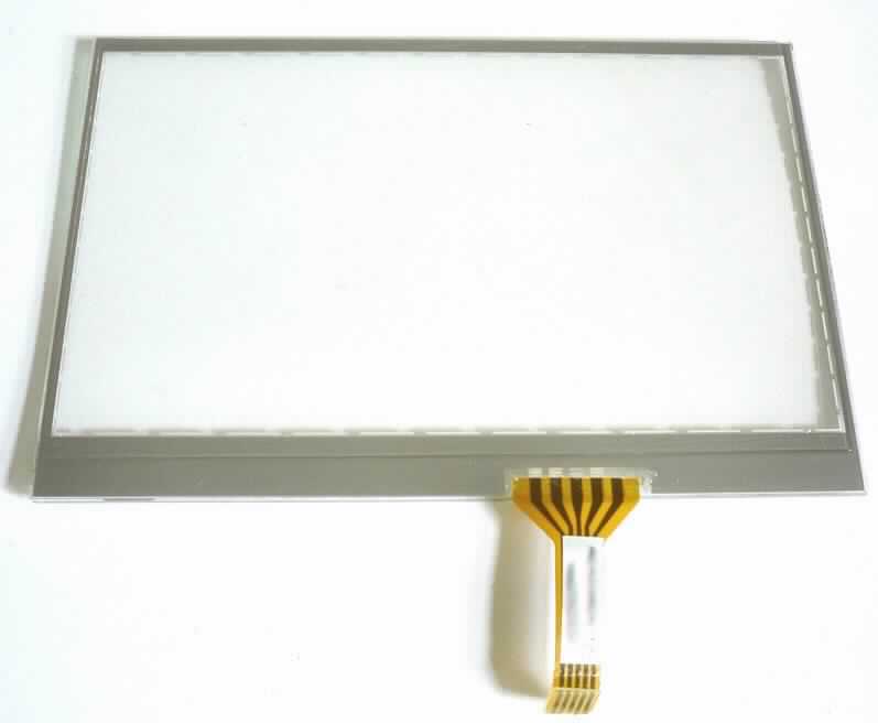 Dateneingabegerät, sogenanntes Touchpanel, in Form eines flächigen Trägers aus transparentem Glas mit leitfähiger Beschichtung, mit darüberliegender transparenter Kunststofffolie mit leitfähiger Beschichtung, beide durch Abstandspunkte voneinander getrennt, mit fünfpoliger FPC-Anschlussleitung, zum Detektieren eines Berührungsortes durch punktuellen Druck auf die Kunststofffolie und damit verbundenes Schließen von Stromkreisen am Berührungspunkt, nach Komplettierung mit einem Monitor zum Einbau in verschiedene Geräte als Bedienoberfläche.

Die Ware ist als "Träger, mit mehreren Geräten der Position 8536 ausgerüstet, zum elektrischen Schalten, für eine Spannung von 1000 V oder weniger, kein Steuerschrank, keine speicherprogrammierbare Steuerung, berührungsempfindliches Dateneingabegerät (sogenannte Touchscreens) ohne Display-Funktionen zum Einbau in Apparate mit Display, deren Funktion auf der Erkennung einer Berührung und der Stelle dieser Berührung auf der Display-Fläche beruht" einzureihen.