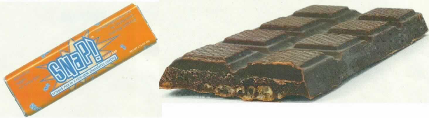 Angaben des Antragstellers:
Zusammensetzung: Schokoladenriegel, rein pflanzlich, Zutaten: Unraffinierter Rohrzucker, Palmkernöl, brauner Vollkornreis, Kakaopulver, Reispulver (Reissirup, Reisstärke, Reismehl, Carrageen, Soja Lecithine, Salz
Kennzeichnung laut Abbildung (Auszug): "Snap! Candy Bar crisped rice in a rice-milk chocolatey coating dairy-free vegan no trans fats no hydrogenated oil no cholesterol nothing artificial"
Verwendung: Wiederverkauf
Handelsübliche Maßeinheit: Riegel in bedruckter Folie verpackt, Gewicht 50g.

Zur Begutachtung lag keine Warenprobe vor. Eine Abbildung von der Verpackung und der Ware wurde vorgelegt.

Befund:
Die Einreihung erfolgt auf der Grundlage der Antragsangaben. Nach den Angaben des Antrags liegt ein Schokoladenriegel durchzogen von Getreide vor.

Schokolade und andere kakaohaltige Lebensmittelzuberitungen: andere, in Form von Tafeln, Stangen oder Riegeln, nicht gefüllt: mit Zusatz von Getreide, Früchten oder Nüssen.