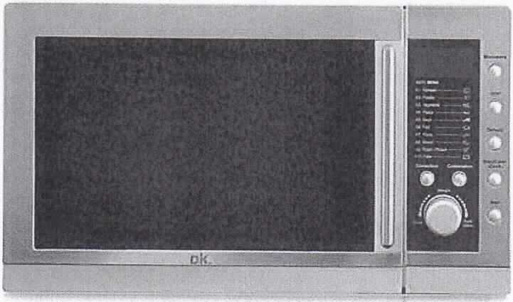 Multifunktionsofen
- mit verschiedenen elektrischen Heizsystemen (Mikrowelle mit 800 Watt, Grill mit 1200
  Watt und Heißluft mit 1200 Watt), mit Auftaufunktion und fünf Mikrowellenleistungsstufen in 
  einem Edelstahlgehäuse mit einem Garraum von 23 Litern, einer nach vorne zu öffnenden 
  Garraumtür, verschiedenen Bedienvorrichtungen, sowie 95-Minuten-Timer mit Endsignal,
- für eine Spannung von 230-240 Volt,
- Multifunktionsgerät aus Mikrowellengerät, Grill und Backofen (ohne kennzeichnende 
  Hauptfunktion),
- zum Backen, Braten, Grillen oder Erwärmen von Lebensmitteln.

"Elektrowärmegerät für den Haushalt (Multifunktionsgerät aus Mikrowellengerät, Grill und 
Backofen - ohne kennzeichnende Hauptfunktion); sog. Multifunktionsofen"