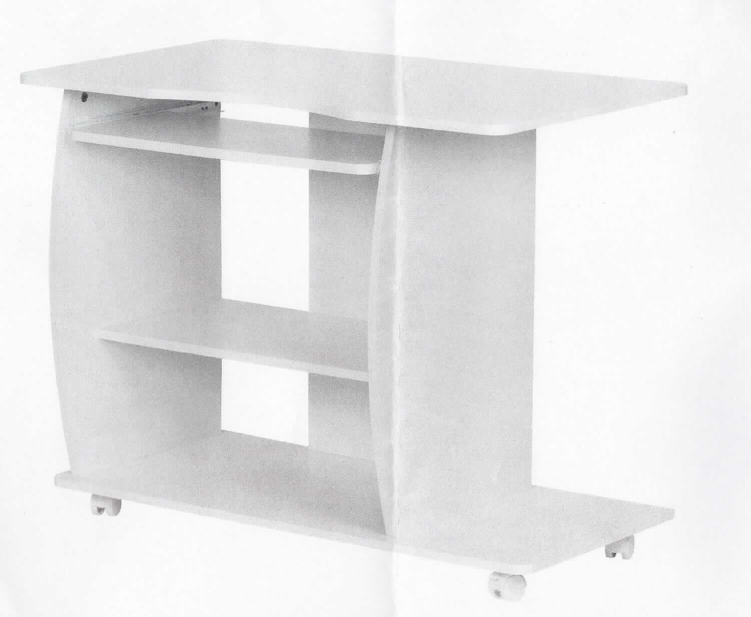 Bei dem sog. "Wohnling Computertisch Diana Weiß mit Rollen" (Art.-Nr. WL1.152), siehe Abbildung, handelt es sich um einen ca. 90 cm x 50 cm x 71 cm (B x T x H) großen Computertisch aus Holz (Spanplatte) mit weißer Oberfläche, im Wesentlichen bestehend aus einer rechteckigen Tischplatte, einer darunter angebrachten ausziehbaren Platte (sog. Tastaturauszug), einem weiteren Regalboden und einer Bodenplatte, an der vier Rollen befestigt sind. 
Die linke Seitenwand schließt mit dem Bodenregal ab, die rechte Seitenwand ist versetzt angebracht, so dass an der rechten Außenseite ein Platz für den PC entsteht.

Die Ware ist als "anderes als von den Positionen 9401 und 9402 erfasstes Holzmöbel, von der in Büros verwendeten Art, mit einer Höhe von weniger als 80 cm, Schreibtisch" einzureihen.