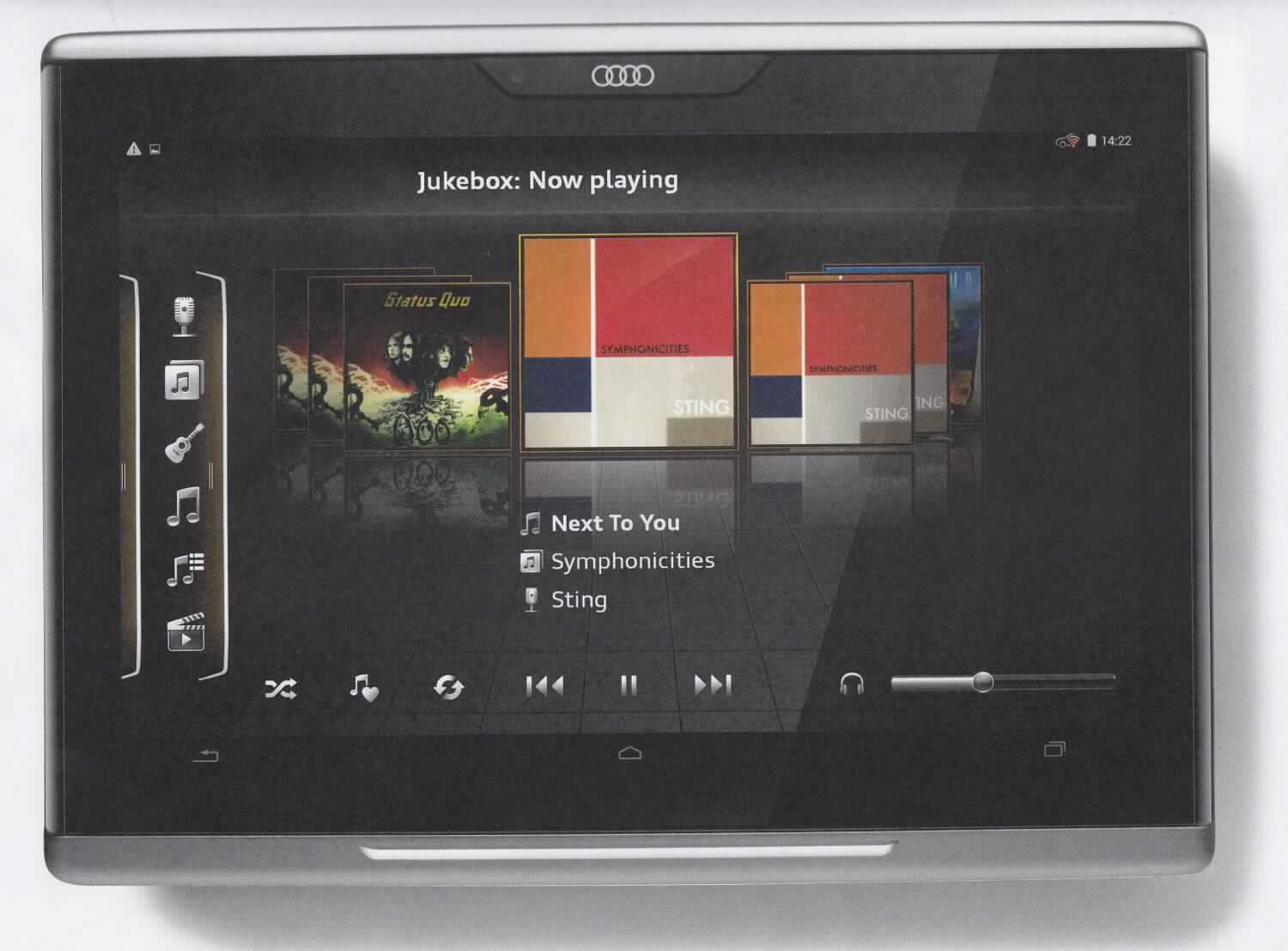 Tragbarer Rechner sog. Audi Tablet mit Betriebssystem Android 4.4(KitKat).
Der Tablet-PC besteht im Wesentlichen aus einer Zentraleinheit mit Prozessor, 32 GB internen Speicher, Grafik- und Audiobausteinen, WLAN-Modul, 10,1 Zoll Farbdisplay mit Hintergrundbeleuchtung und berührungsempfindlicher Oberfläche (Touchscreen), Lautsprecher und Akkumulator in einem ca. 18,6x25,5x 1,6cm (H x B x T) großen  Gehäuse aus Aluminium mit Kopfhörer-, micro USB- und Stromversorgungs-/Kommunikations-Anschluss, Einschubschacht für verschiedene micro Speicherkarten, Kamera und Bedienelementen.
Das Gerät verfügt über Speicher für Datenverarbeitungsprogramme und Daten, ist frei programmierbar nach Benutzeranforderungen, vermag Rechenoperationen nach Benutzeranweisungen durchzuführen und ist in der Lage, den Programmablauf durch logische Entscheidungen selbst zu ändern.
Die Bestandteile der Warenzusammenstellung sind gemeinsam in einem Karton für den Einzelverkauf aufgemacht.

Die Ware wird als "tragbare automatische Datenverarbeitungsmaschine mit einem Gewicht von weniger als 10 kg, aus einer Zentraleinheit, einer Tastatur und einem Bildschirm bestehend" eingereiht.

Anlage: 1 Abbildung