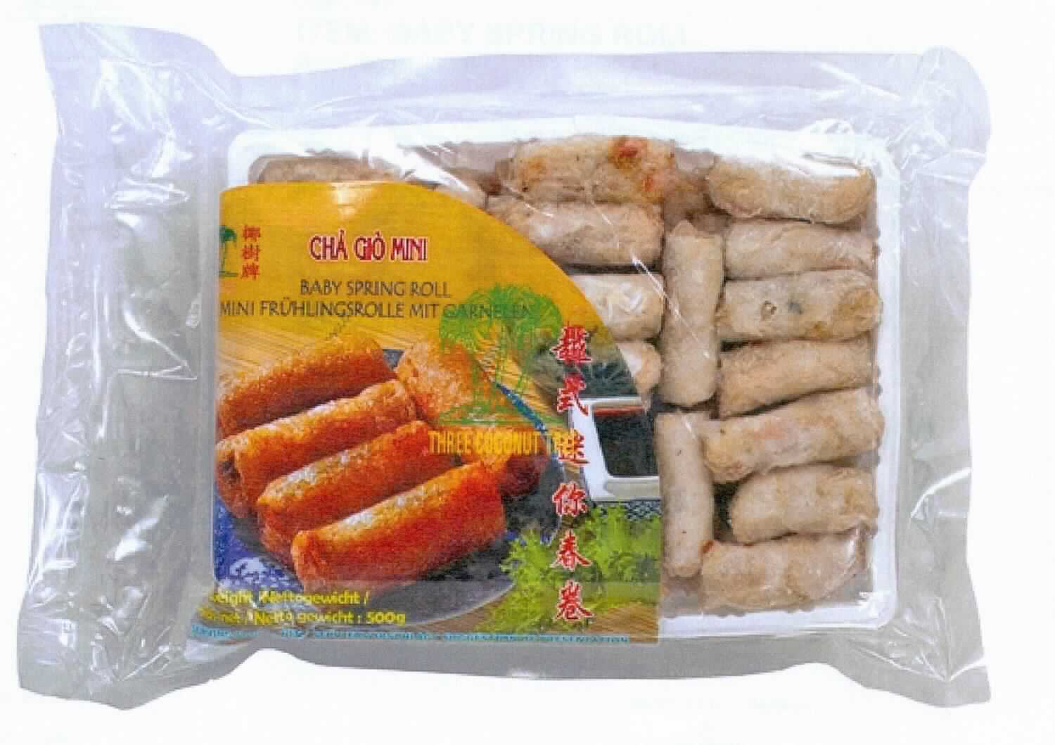 Nach den Angaben der Antragstellerin sowie der vorliegenden Abbildung der Ware handelt es sich bei dem Artikel 90811 um eine tiefgefrorene Lebensmittelzubereitung in Form von sog. "Mini Frühlingsrollen mit Garnelen".
Diese sind mit einer Füllung aus Garnelen der Gattung Parapenaeopsis, verschiedenen Gemüsen sowie anderen Zutaten versehen und mit einem Teigmantel aus Reis umhüllt.
Gemäß der Zubereitungsanleitung sollen die sog. Frühlingsrollen in Öl frittiert oder im Ofen gebacken werden (somit keine gefüllte Ware der Position 1902).
Der Gehalt der Lebensmittelzubereitung an Garnelen beträgt mehr als 20 GHT.

Das Erzeugnis ist in einer Kunststoffschale zu 500 Gramm aufgemacht und luftdicht in Kunststofffolie eingeschweißt.

Zolltarifrechtlich handelt es sich um "zubereitete Krebstiere, Garnelen, in luftdichten Behältnissen, nicht von der Art Crangon oder Pandalus, geschält und gefroren".