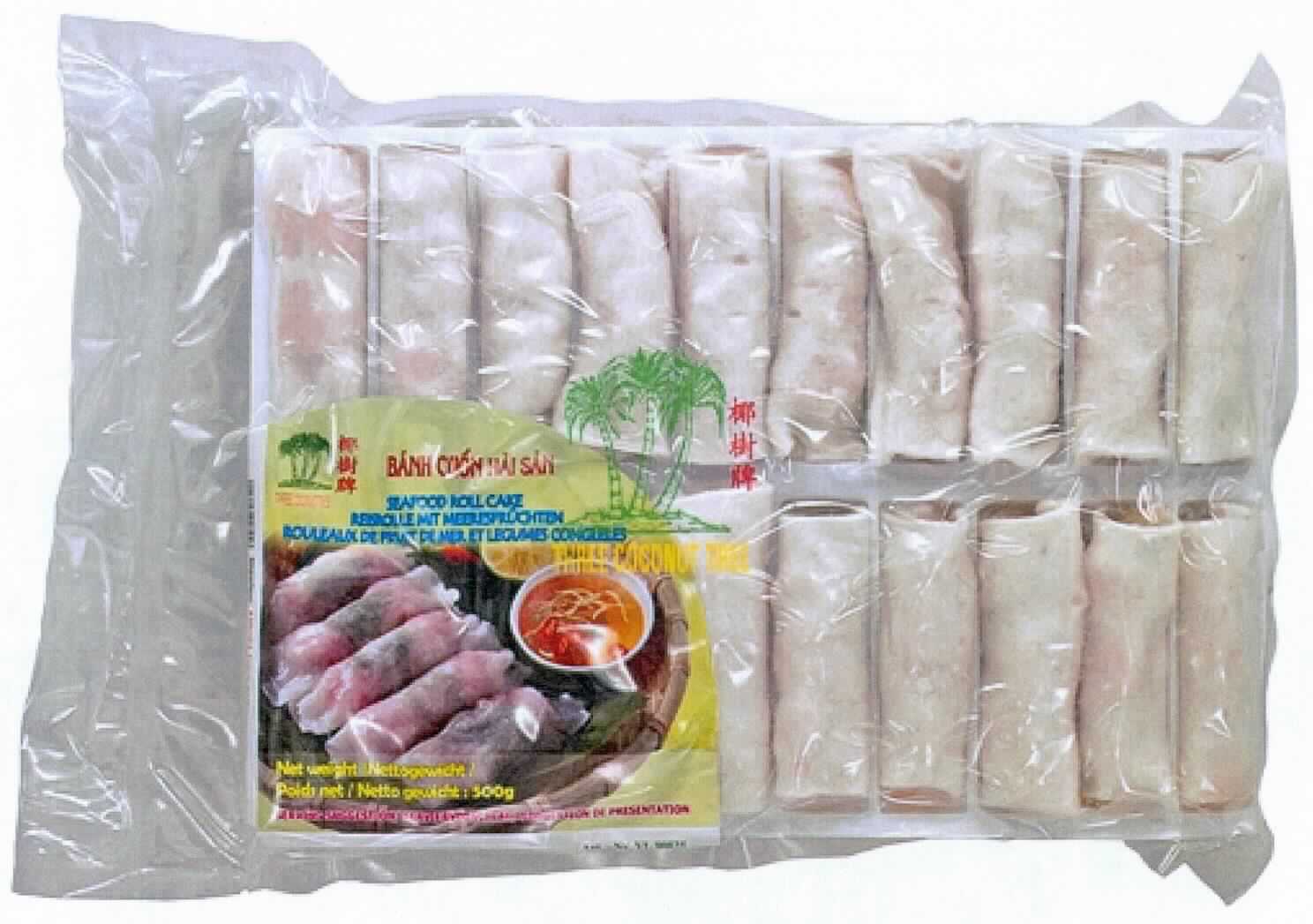 Reisrolle, gefüllt

Antragsangaben (auszugsweise): 
Reisrolle gefüllt mit Meeresfrüchten, 500 g, Tiefkühlware

Ein Warenmuster lag nicht vor, jedoch Photos der Ware in Originalverpackung und Angaben zur Zusammen-
setzung und Zubereitung.

Beschreibung: Zwanzig tiefgekühlte, creme-weiße Teigrollen aus einem leicht durchscheinenden Teig mit einer 
rosafarbenen und grünen Füllung, in einer Kunststoffwanne mit Vertiefungen verpackt und eingeschweißt in eine 
etikettierte Originalklarsichtfolie; der Etikettaufdruck enthält neben asiatischen Schriftzeichen mehrsprachige 
Angaben zum Erzeugnis ("Reisrolle gefüllt, mit Meeresfrüchte, tiefgefroren; Nettogewicht 500 g"). 
Zubereitungsanleitung (Antragsangaben): Unaufgetaut 3 Minuten bei 900 W in der Mikrowelle erhitzen oder un-
aufgetaut 4 - 5 Minuten dämpfen.

Anteil an Fisch, Krebstieren oder anderen wirbellosen Wassertieren: mehr als 20 GHT (Antragsangaben).

Teigwaren, gefüllt, mehr als 20 GHT Fische, Krebstiere oder andere wirbellose Wassertiere enthaltend