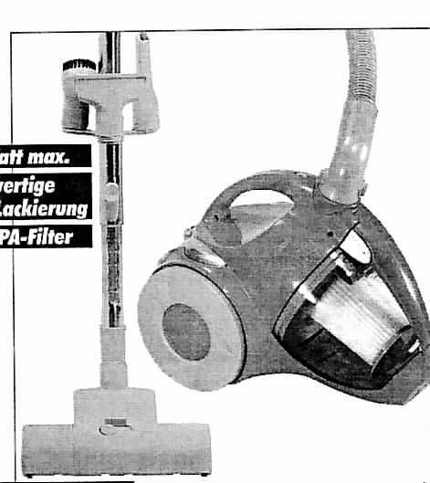 Bodenstaubsauger
- aus einem Kunststoffgehäuse mit Staubauffangbehälter, Tragegriff, eingebautem Elektro-
  motor, Filtersystem, Saugschlauch, Teleskop-Saugrohr, Bodendüse, automatischer Kabel-
  aufwicklung, Netzkabel mit Stecker sowie einer Turbo-, Parkett-, Fugen-, Polster- und 
  Bürstendüse,
- mit einer Leistung von 2300 Watt und einem Fassungsvermögen des Staubbehälters von 
  weniger als 20 l,
- zum Aufsaugen von trockenem Schmutz in Wohnräumen.

"Staubsauger mit eingebautem Elektromotor mit einer Leistung von 2300 W und einem 
 Fassungsvermögen des Staubbehälters von weniger als 20 l - sog. Bodenstaubsauger"