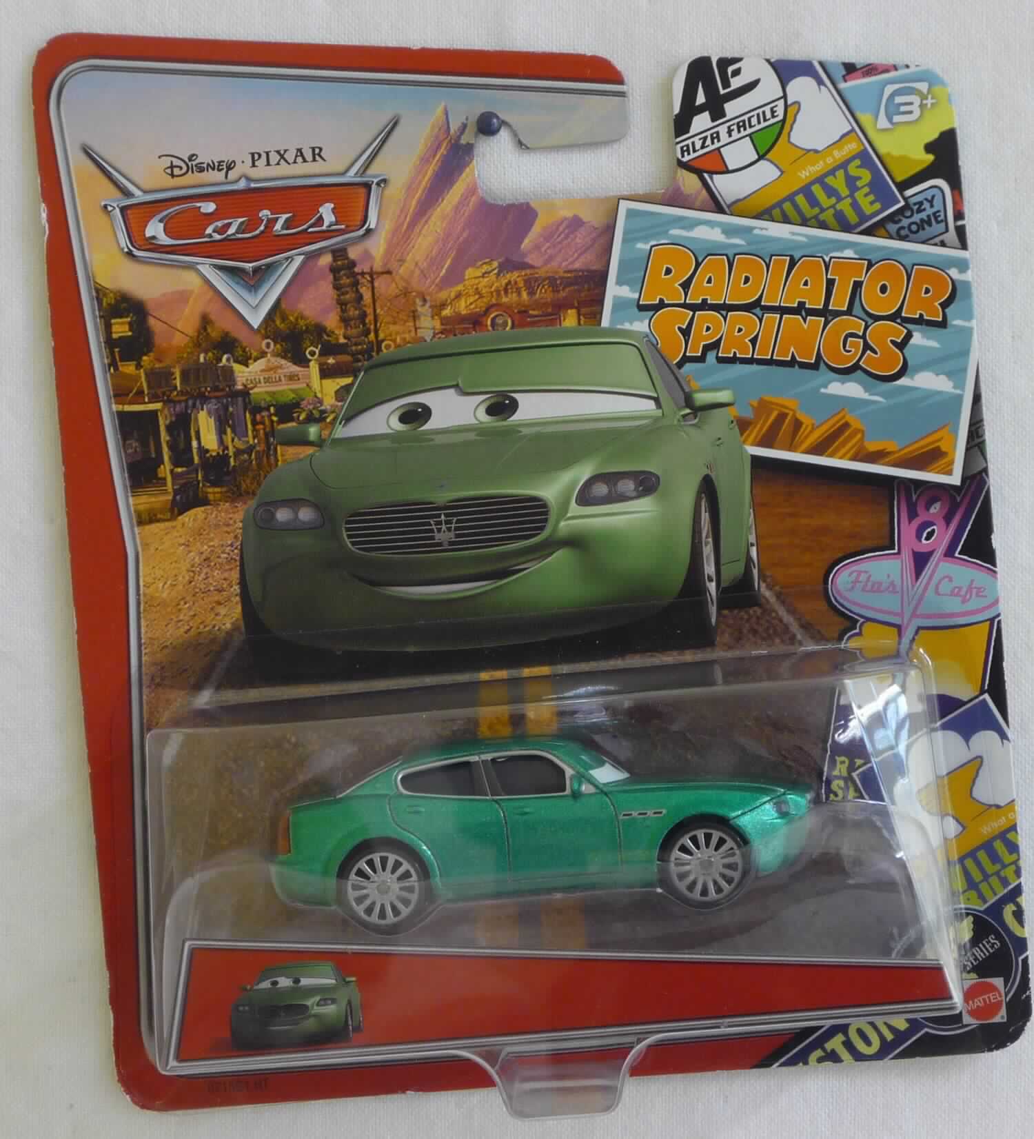 Spielzeugauto in Form eines PKWs, sog. "Die Cast "Constanzo della Corsa", Artikel 903000"
- im Spritzgussverfahren hergestelltes Modell eines Sportwagens (Maserati Quattroporte) 
- in den Abmessungen von ca. 7,8 x 3,6 x 2,6 cm (L x B x H)
- mit einer Karosserie überwiegend aus Zinkdruckguss (Motorhaube, Führerhaus sowie Heck)
- mit Unterboden, Heckspoiler, beweglichen Rädern und Innenausstattung sowie Anbauteilen aus Kunststoff
- auf die Windschutzscheibe sind zwei Augen geklebt
- dient der spielerischen Unterhaltung von Kindern
- in einer Blisterpackung für den Einzelverkauf aufgemacht.

Auf Grund des äußeren Erscheinungsbildes bestimmt das Metall den Charakter der aus verschiedenen Stoffen bestehenden Ware.

Die Ware ist als "anderes als zuvor von der Position 9503 erfasstes Modell, im Gussverfahren hergestelltes Miniaturmodell aus Metall" einzureihen.