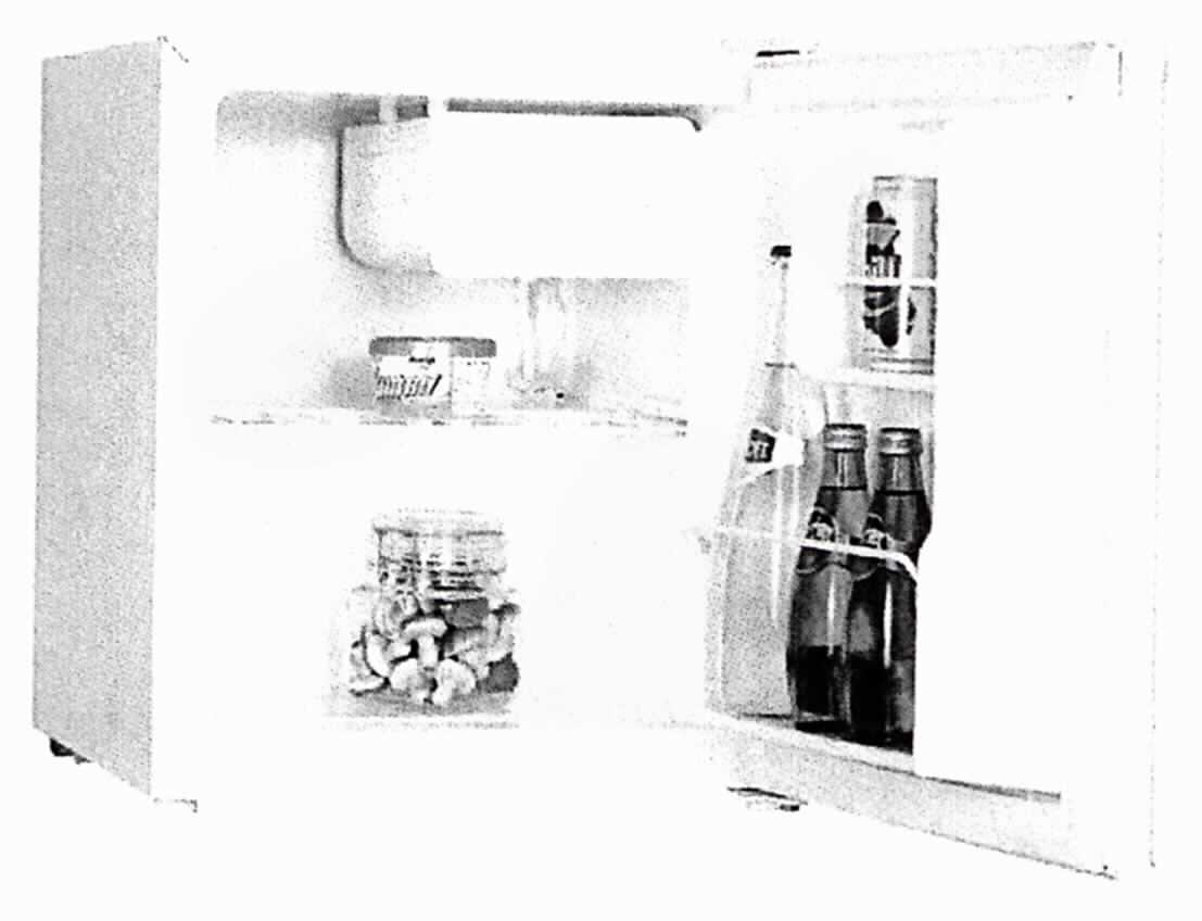 Kühlbox mit Gefrierfach 
- aus Kompressions-Kälteaggregat, Gefrierfach, zwei Türabstellern und einem Einlege-
  boden, in einem Schrankgehäuse (Abmessungen H x B x T: 51 x 44 x 47 cm) mit
  Fronttür (Abbildung siehe Anlage),
- mit einem Netto-Fassungsvermögen von 46 l (Kühlraum 42 l, Gefrierfach 4 l),
- zum Kühlen und Kühlhalten - kennzeichnende Haupttätigkeit - und Einfrieren von
  Kühl- bzw. Gefriergut im Haushalt.
Das Kühlen stellt die das Ganze kennzeichnende Haupttätigkeit dar.

"Kühlschrank, Haushaltskühlschrank, Kompressorkühlschrank, mit einem Inhalt von weniger als 340 l, Tischkühlschrank (Multifunktionsgerät zum Kühlen - kennzeichnende Haupttätigkeit - und Einfrieren) - Kühlbox mit Gefrierfach"