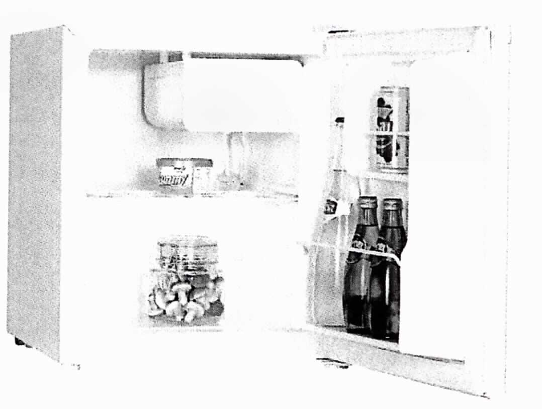Kühlbox mit Gefrierfach 
- aus Kompressions-Kälteaggregat, Gefrierfach, zwei Türabstellern und einem Einlege-
  boden, in einem Schrankgehäuse (Abmessungen H x B x T: 51 x 44 x 47 cm) mit
  Fronttür (Abbildung siehe Anlage),
- mit einem Netto-Fassungsvermögen von 46 l (Kühlraum 42 l, Gefrierfach 4 l),
- zum Kühlen und Kühlhalten - kennzeichnende Haupttätigkeit - und Einfrieren von
  Kühl- bzw. Gefriergut im Haushalt.
Das Kühlen stellt die das Ganze kennzeichnende Haupttätigkeit dar.

"Kühlschrank, Haushaltskühlschrank, Kompressorkühlschrank, mit einem Inhalt von weniger als 340 l, Tischkühlschrank (Multifunktionsgerät zum Kühlen - kennzeichnende Haupttätigkeit - und Einfrieren) - Kühlbox mit Gefrierfach"