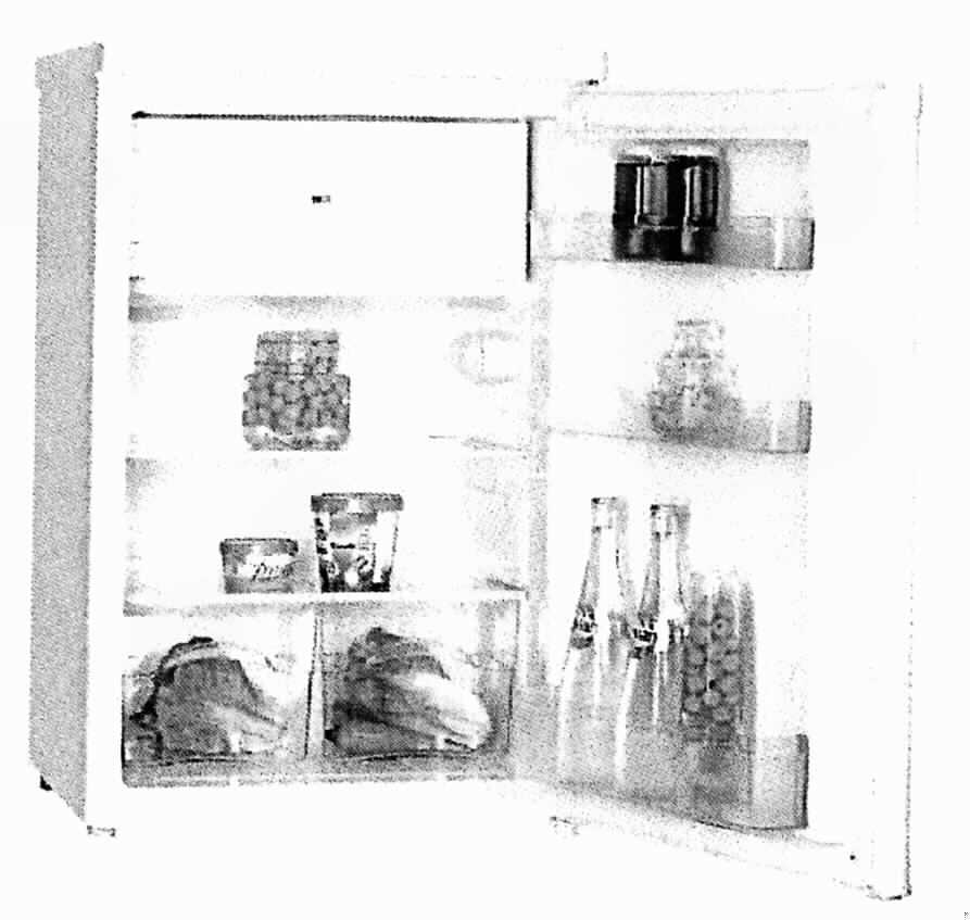Kühlschrank mit Gefrierfach
- aus Kompressions-Kälteaggregat, Gefrierfach, drei Türeinsätzen, einem Glasboden,
  zwei Gemüsefächern und Innenbeleuchtung, in einem Schrankgehäuse (Abmessungen
  H x B x T: 85 x 55 x 58 cm) mit Fronttür (Abbildung siehe Anlage),
- mit einem Netto-Fassungsvermögen von 118 l (Kühlraum 103 l, Gefrierfach 15 l),
- zum Kühlen und Kühlhalten - kennzeichnende Haupttätigkeit - und Einfrieren von Kühl-
  bzw. Gefriergut im Haushalt.
Das Kühlen stellt die das Ganze kennzeichnende Haupttätigkeit dar.

"Kühlschrank, Haushaltskühlschrank, Kompressorkühlschrank, mit einem Inhalt von weniger als 340 l, Tischkühlschrank (Multifunktionsgerät zum Kühlen - kennzeichnende Haupttätigkeit - und Einfrieren) - Kühlschrank mit Gefrierfach"