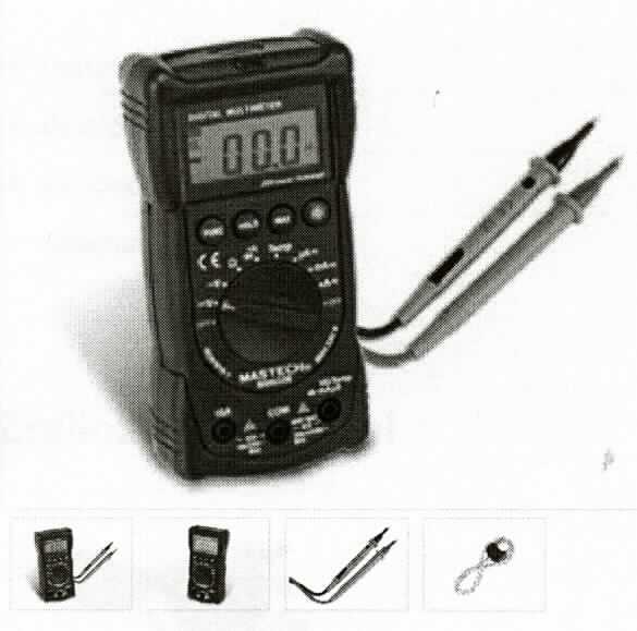 Sog. Messgerät MASTECH MS 8233E, Multifunktionsgerät, in Form einer Warenzusammenstellung in Aufmachung für den Einzelverkauf aus einem in Bezug auf die Verwendung charakterbestimmenden Multimeter, zwei Messleitungen, einem Temperaturfühler sowie einer Bedienungsanleitung in einer gemeinsamen Verpackung bestehend. Das Messgerät setzt sich im Wesentlichen aus einem ca. 74 x 147 x 45 mm (B x H x T) großen Gehäuse mit einem Drehschalter zur Auswahl des Messbereichs, vier Bedienelementen in Form von Drucktastknöpfen, einer Flüssigkristallanzeige, einem Batteriefach (ohne Batterie), einem Momentanwert- (HOLD-Funktion) und Maximalwertspeicher, einem berührungslosen Spannungsdetektor, einer roten Anzeige-LED sowie Anschlüssen für die Messleitungen und den Temperaturfühler zusammen.
Das Gerät dient dem Messen verschiedener elektrischer Größen (kennzeichnende Haupttätigkeit) wie Gleich-/Wechselspannung, Gleich-/Wechselstrom, Widerstand, der Durchführung von Diodentests, Durchgangprüfung und der Messung der Temperatur.

äußere Form: siehe Abbildung in der Anlage

Die Ware wird als "Gerät zum Messen oder Prüfen elektrischer Größen (Stromstärke, Spannung, Widerstand), kein Zähler der Position 9028, nicht von den Unterpositionen (HS) 9030 10 bis 9030 20, Multimeter mit Registriervorrichtung" eingereiht.