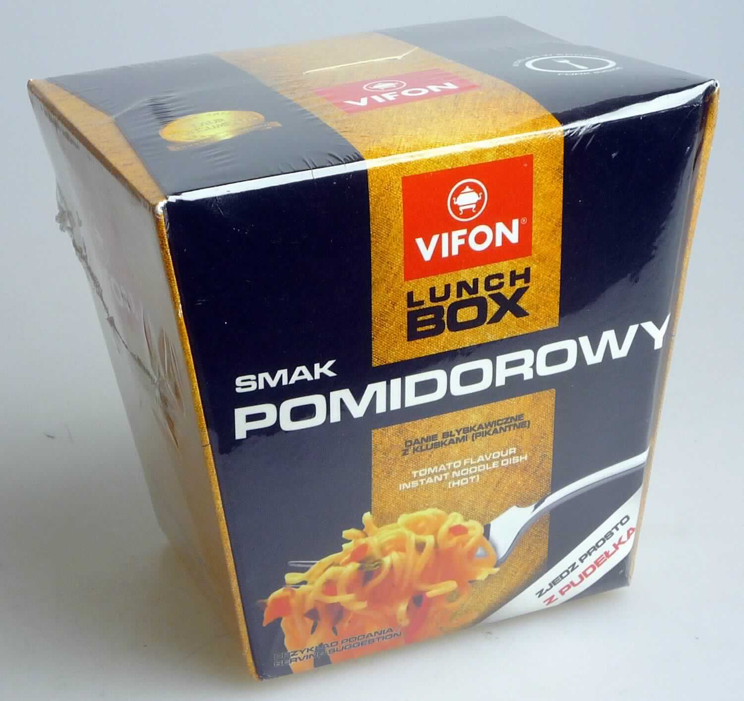 Instant-Nudelsuppe mit Tomatengeschmack

Antragsangaben:
TOMATO FLAVOUR INSTANT NOODLE SOUP BASE - 80 g (LUNCH BOX)

Beschreibung des vorgelegten Warenmusters:
In neutralen Cellophanbeutel eingeschweißter zylinderförmiger Block (Durchmesser ca. 7 cm, Höhe ca. 4 cm) aus 
ineinander verschlungenen trockenen, sehr brüchigen, frittiert schmeckenden Fadennudeln, dem zwei grüne 
Tütchen mit pulverförmiger Suppengrundlage (Aufdruck "Soup base") bzw. mit Trockengemüse (Aufdruck 
"Vegetables") beigelegt sind; unter Zugabe einer Einweg-Kunststoffgabel verpackt in folienverschweißtem, 
rechteckigem, wiederverschließbarem, braunem Faltkarton mit Abbildung eines Nudelgerichtes und Angaben 
in polnischer und englischer Sprache, denen u.a. der Handelsname (siehe Feld 8), die Verkehrsbezeichnung 
("Tomato Flavour Instant Noodle Dish (Hot)"), der Nettoinhalt  (80 g), die Zutatenliste (siehe Feld 8) und ein 
Zubereitungshinweis (In der Box den Nudeln Gewürze hinzufügen und mit 300 ml kochendem Wasser über-
gießen, Box für 3 Minuten verschließen, Umrühren und Nudelgericht direkt aus der Box verzehren) entnommen 
werden können.

Es liegt eine Warenzusammenstellung in Aufmachung für den Einzelverkauf vor, die zur Herstellung eines 
Nudelgerichts vorgesehen ist. Der Charakter wird durch die Nudeln bestimmt, da diese den größten Teil der 
Ware ausmachen.

Teigware, durch Frittieren zubereitet und getrocknet, aus Weizenmehl