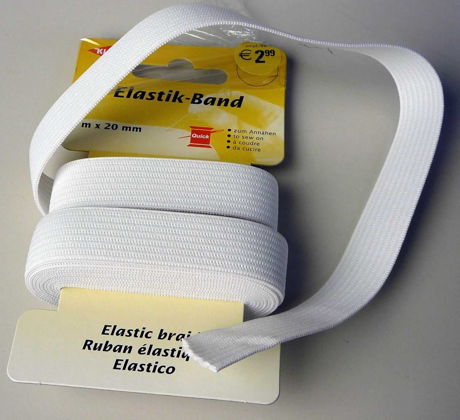 Gewirke, sog. Elastik-Gummilitze, Art.-Nr. 710-73, Foto siehe Anlage,
- auf einem bedruckten Pappaufhänger aufgewickelt und in einer klarsichtigen Kunststofffolie verpackt,
- als Meterware, laut Antrag mit einer Breite von 20 mm einer Länge von 3 m,
- laut Antrag aus 72 % Polyester (synthetische Chemiefasern) und 28 % Gummi (Kautschukfäden), 
- ohne Flor- oder Schlingenoberfläche.

"Gewirke mit einer Breite von weniger als 30 cm und mit einem Anteil an Kautschukfäden von mehr als 5 GHT, 
 anderes als solche der Position 6001"