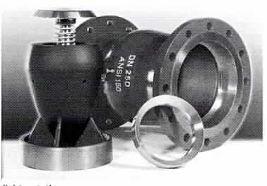 Düsenrückschlagventil, Typ Vela VC - Nennweite DN 100,
aus einem flanschartigen Gehäuse und Düse/Düsenring, Sitz, Ventilteller, Feder, metallisch dichtend, aus Stahl, mit einem Außendurchmesser von 235 mm, zum Einbau in Rohrleitungen zur Durchflussregulierung von flüssigen oder gasförmigen Medien in Öl- und Gasleitungen, Stahl- und Hüttenwerke, Chemische Anlagen, usw.

Das Erzeugnis ist als "Armatur und ähnliche Apparate für Rohr- oder Schlauchleitungen, Rückschlagventil, aus Gusseisen oder Stahl, nicht für bestimmte Luftfahrzeuge, mit einem Außendurchmesser von mehr als 37 mm" einzureihen.