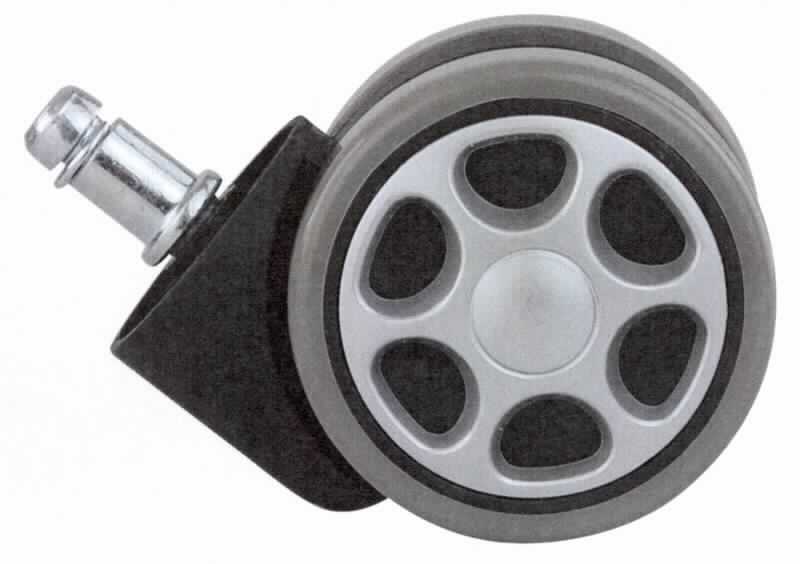 Es handelt sich um schwenkbare Laufrädchen, im Wesentlichen bestehend aus einer Doppellaufrolle aus Kunststoff (Durchmesser 60 mm) und einer Befestigungsvorrichtung aus unedlem Metall in Form eines spezifisch geformten Stifts.
Die Erzeugnisse werden als Räder für Bürostühle verwendet und sind als Set zu jeweils fünf Stück verpackt.
-Antragstellerangaben-

Abbildung siehe Anlage.

Derartige Erzeugnisse gehören als "Laufrädchen oder -rollen mit Befestigungsvorrichtung aus unedlen Metallen, 
nicht vom TARIC-Code 8302 2000 20 erfasst" zum TARIC-Code 8302 2000 90.
