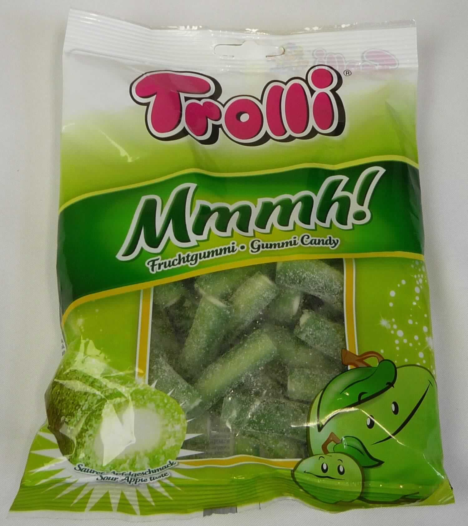 Zuckerware; Gummibonbons

Bei der vorgelegten Warenprobe handelt es sich um grüne, etwa 4 cm lange, mit weißer Schaumzuckermasse gefüllte Fruchtgummischläuche mit Apfelgeschmack. Die mit Zuckerkristallen bestreuten Erzeugnisse sind zu deklarierten 200 g original verpackt in einem bunt bedruckten Folienschlauchbeutel mit mehrsprachigem Aufdruck.

Nach dem Ergebnis der Untersuchung enthält die Ware (gemäß VO (EG) Nr. 900/2008 und VO (EU) Nr. 118/2010): 
- Stärke/Glucose: 25 bis weniger als 50 GHT 
- Saccharose/Invertzucker/Isoglucose: 30 bis weniger als 50 GHT.
Milchfett und Milchprotein werden auf Grund der Zutatenliste ausgeschlossen.

Es liegt eine aus zwei Stoffen zusammengesetzte Ware in Aufmachung für den Einzelverkauf vor, deren Charakter durch den Fruchtgummianteil bestimmt wird. Es handelt sich bei dem Erzeugnis um eine Ware der Unterposition 1704 9065 der Kombinierten Nomenklatur.